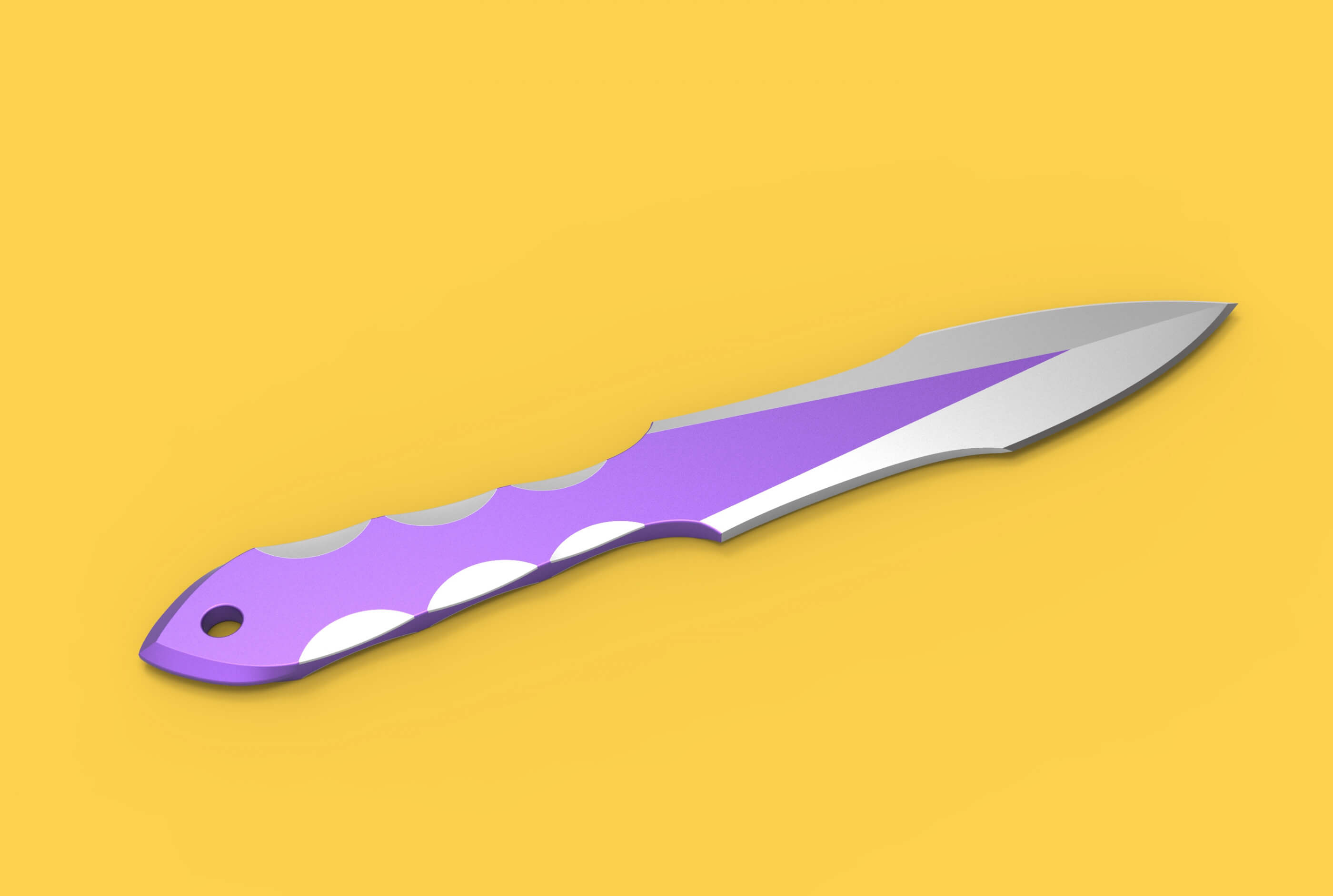 Throwing Knife 3D Model by 3dsldworks