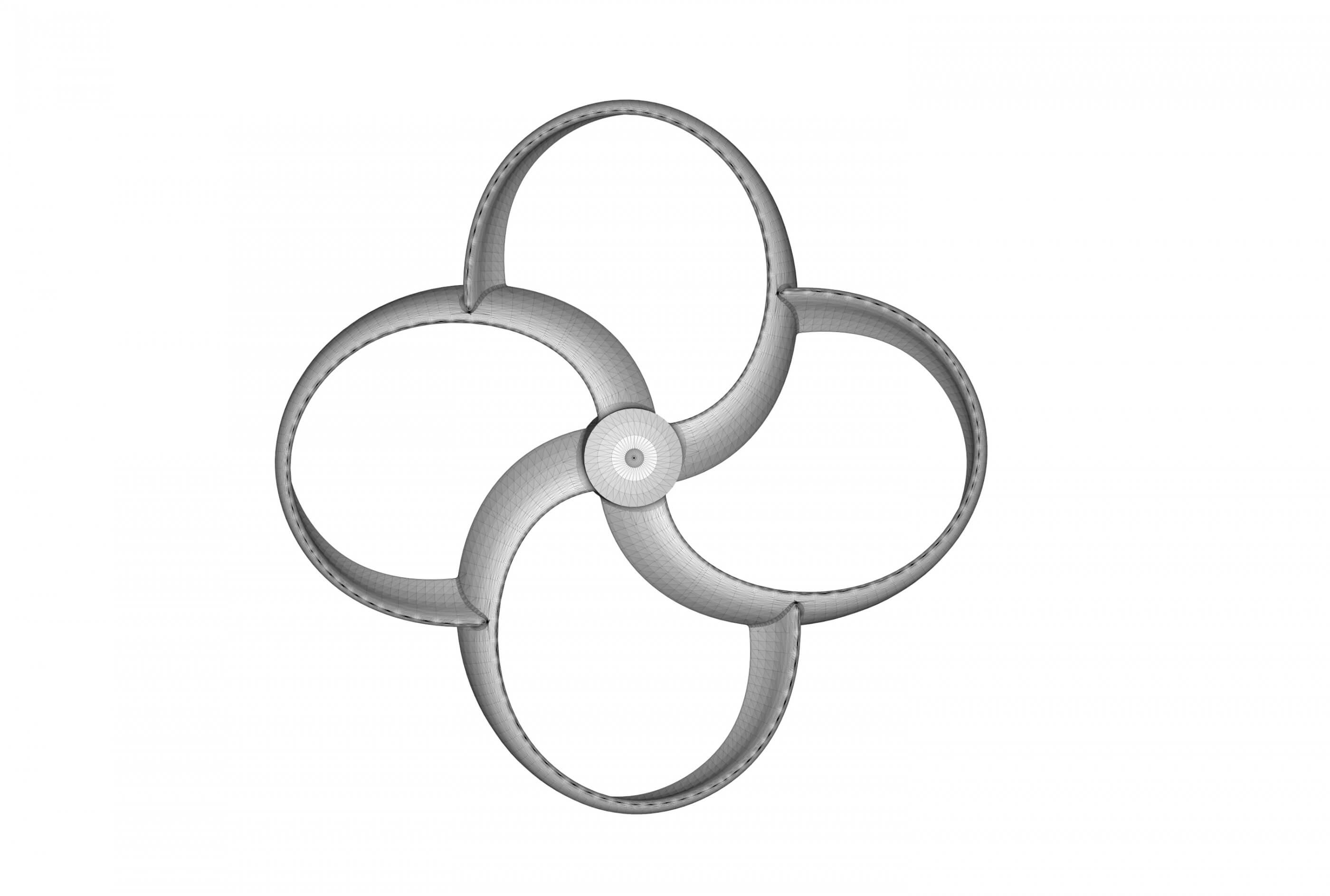 Toroidal Drone Propeller 3D Print Model by 3dsldworks