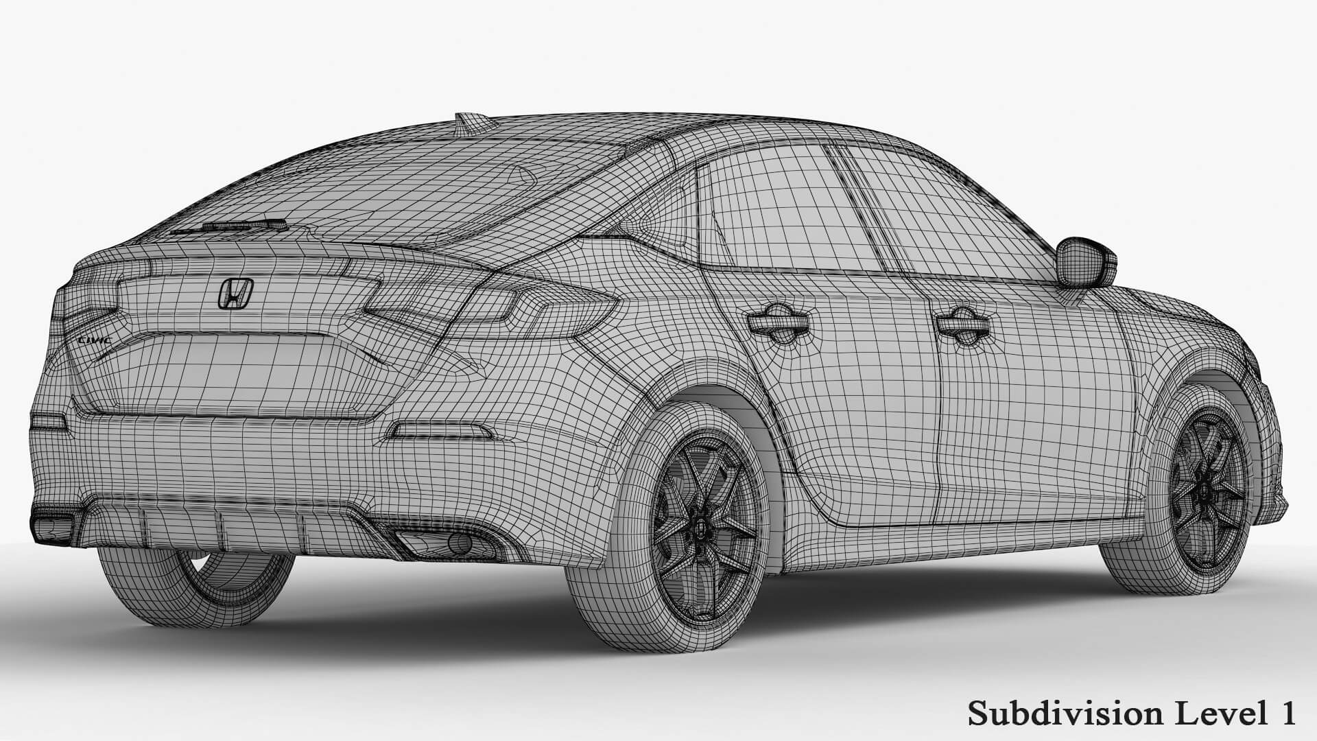 Honda Civic Hatchback 2022 3D Model by 3DStarving