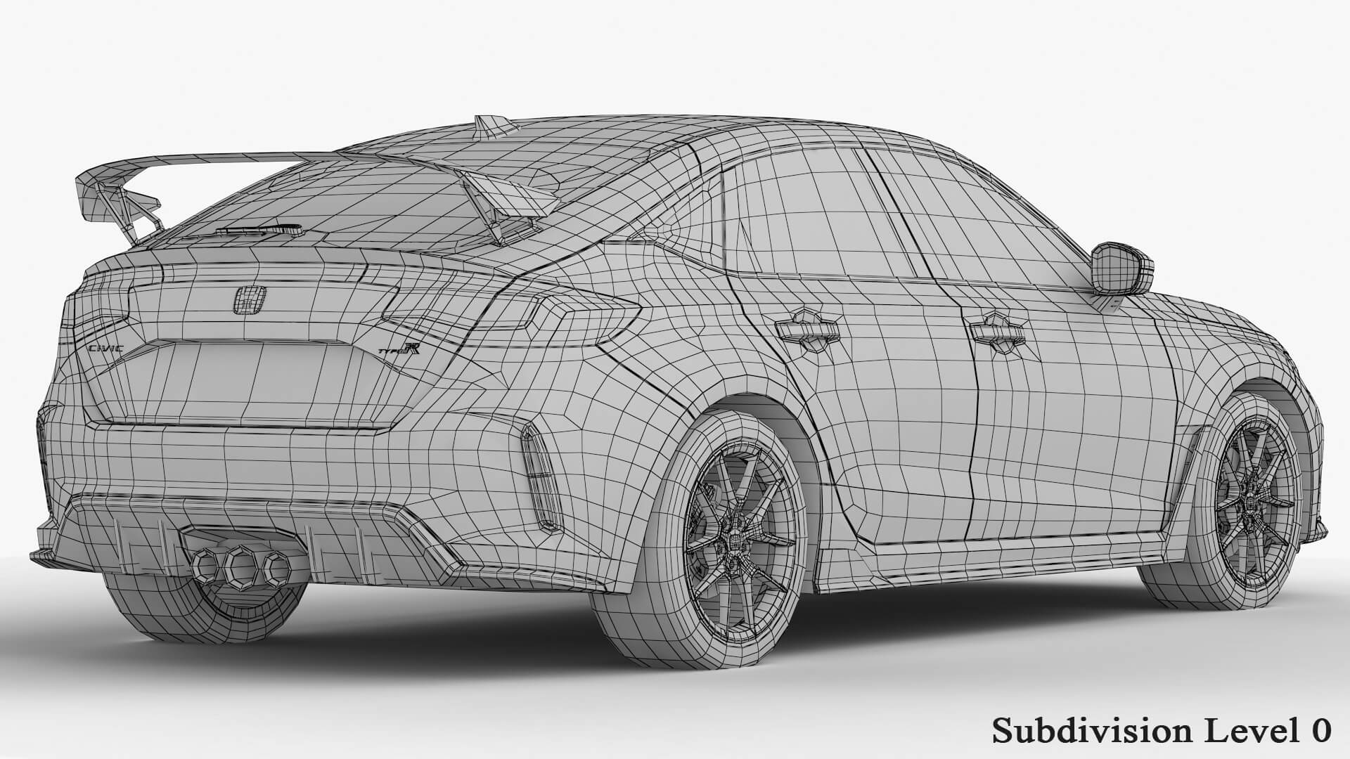 Type R Silohette Honda Civic Type R 2023 - 3D Model by 3DStarving