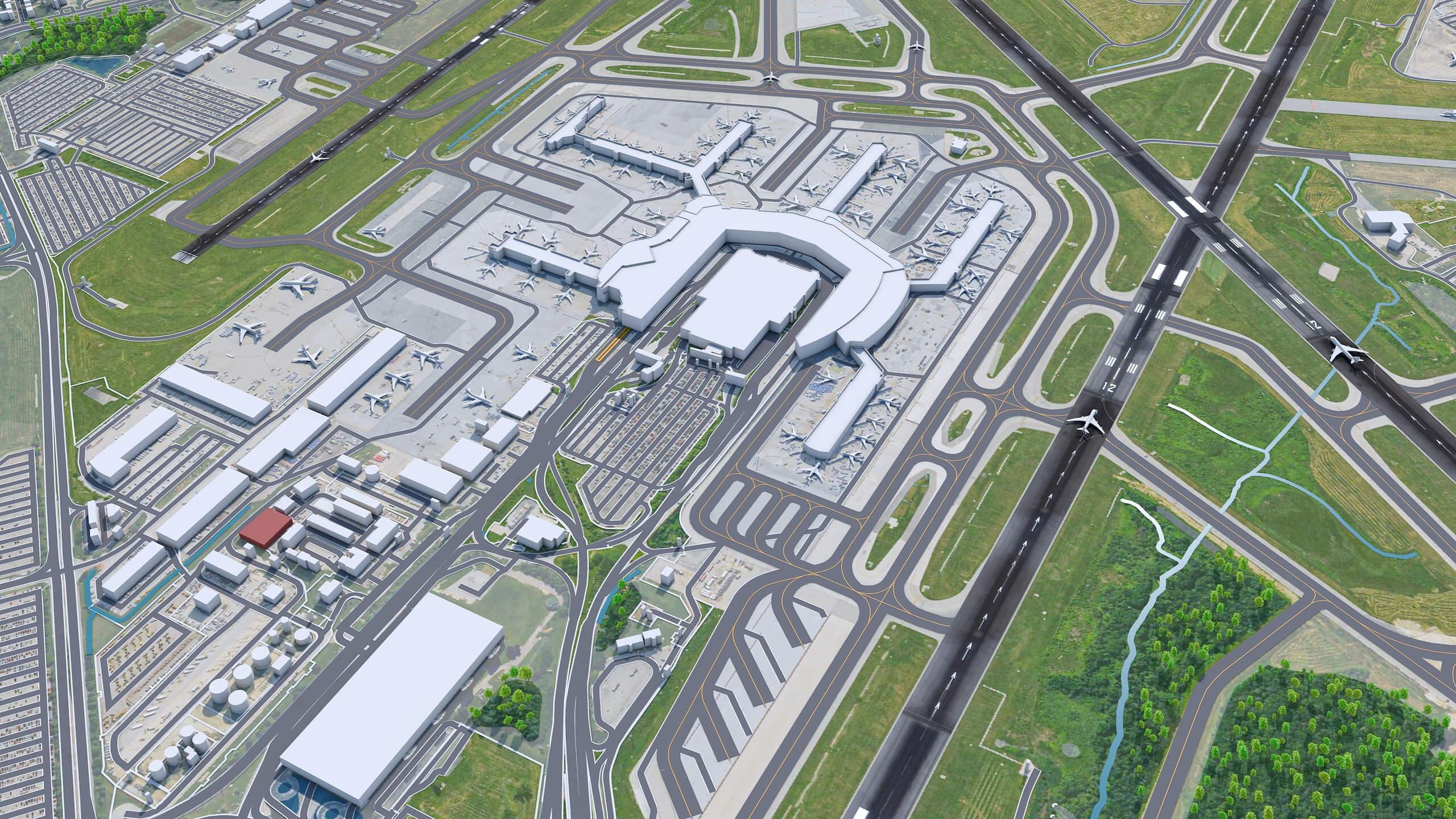 Baltimore Washington International Airport - 3D Model by 3dstudio