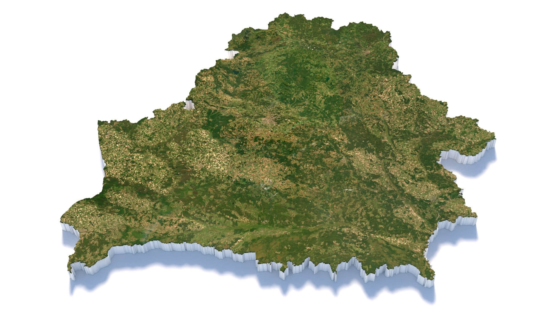 Belarus Terrain Map - 3D Model by 3dstudio