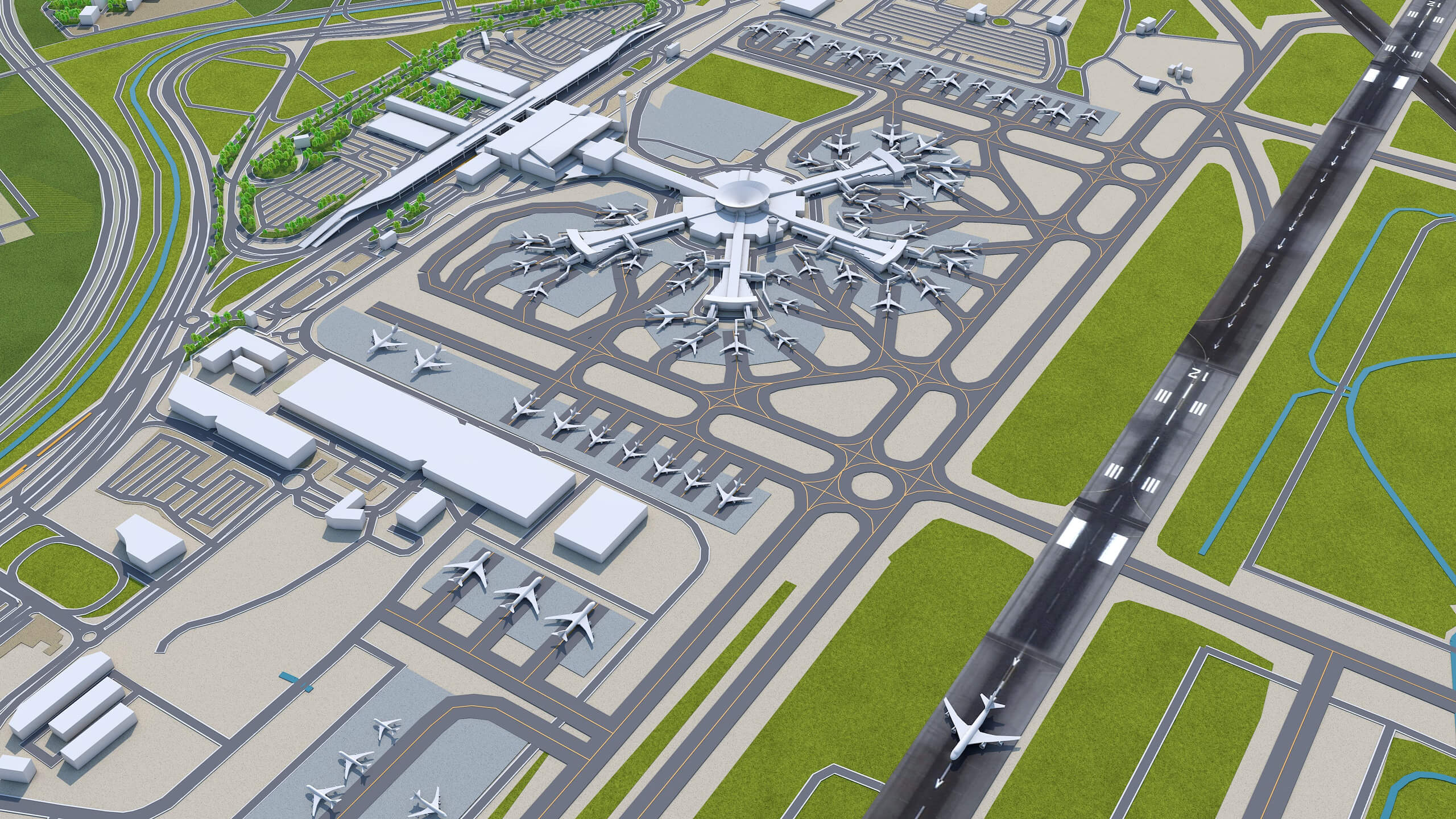 Ben Gurion Airport 3D Model by 3dstudio