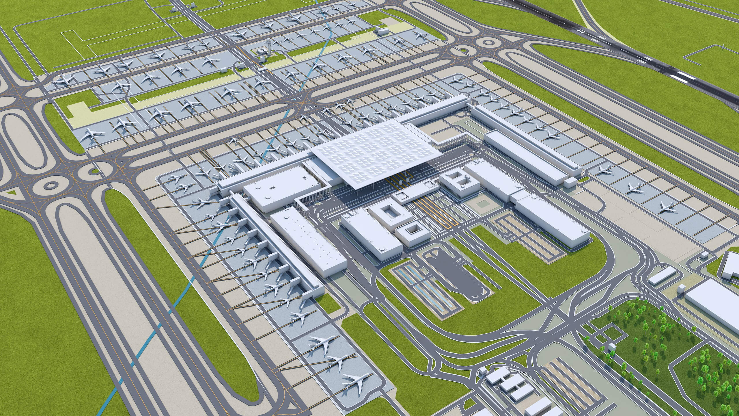 Berlin Brandenburg Airport 3D Model by 3dstudio