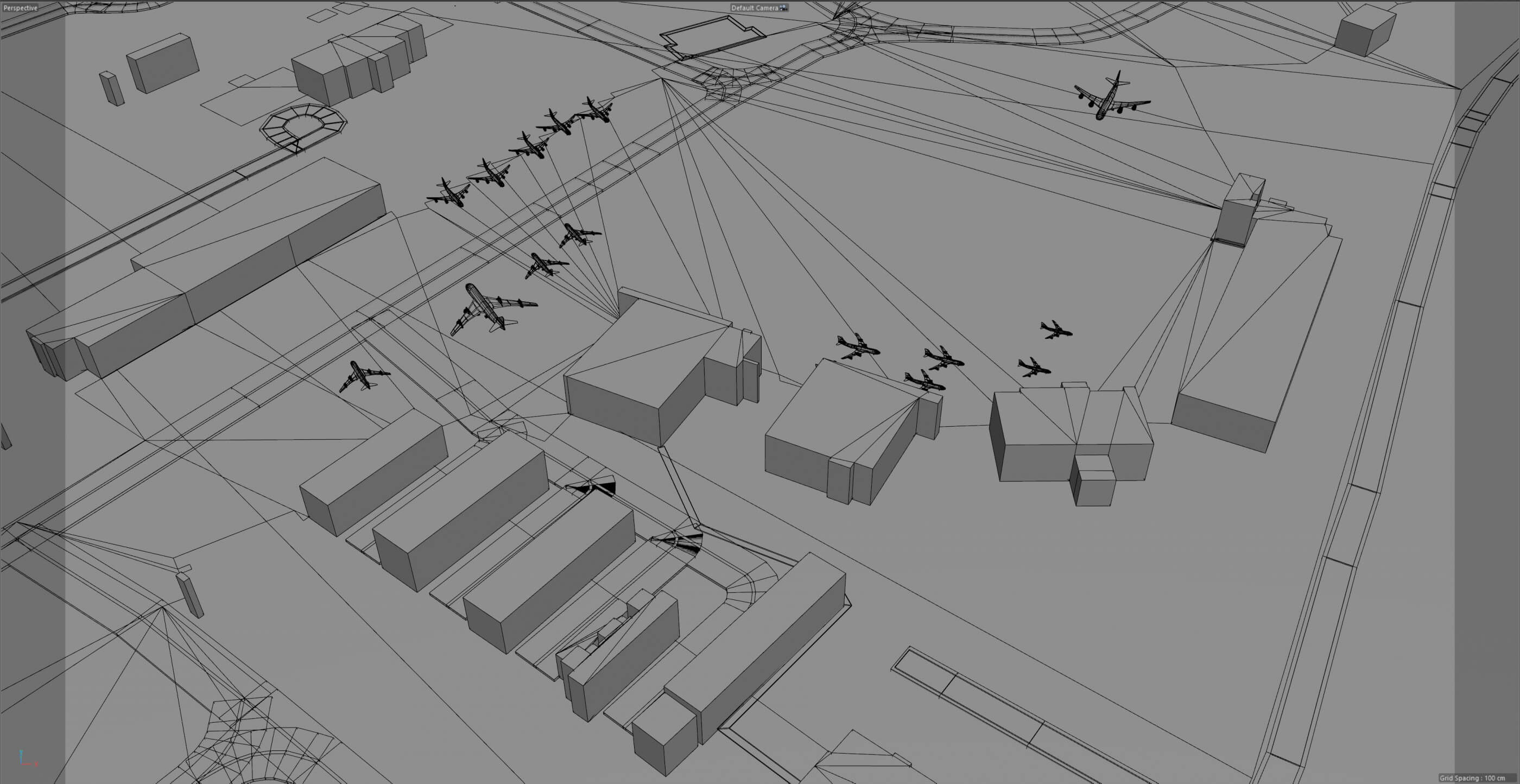 Blue Grass Airport Lexington 3D Model by 3dstudio