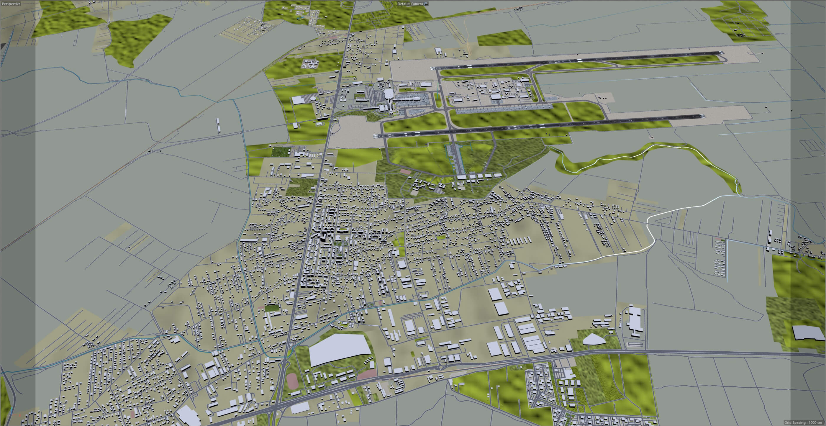 Bucharest Henri Coanda Airport - 3D Model by 3dstudio