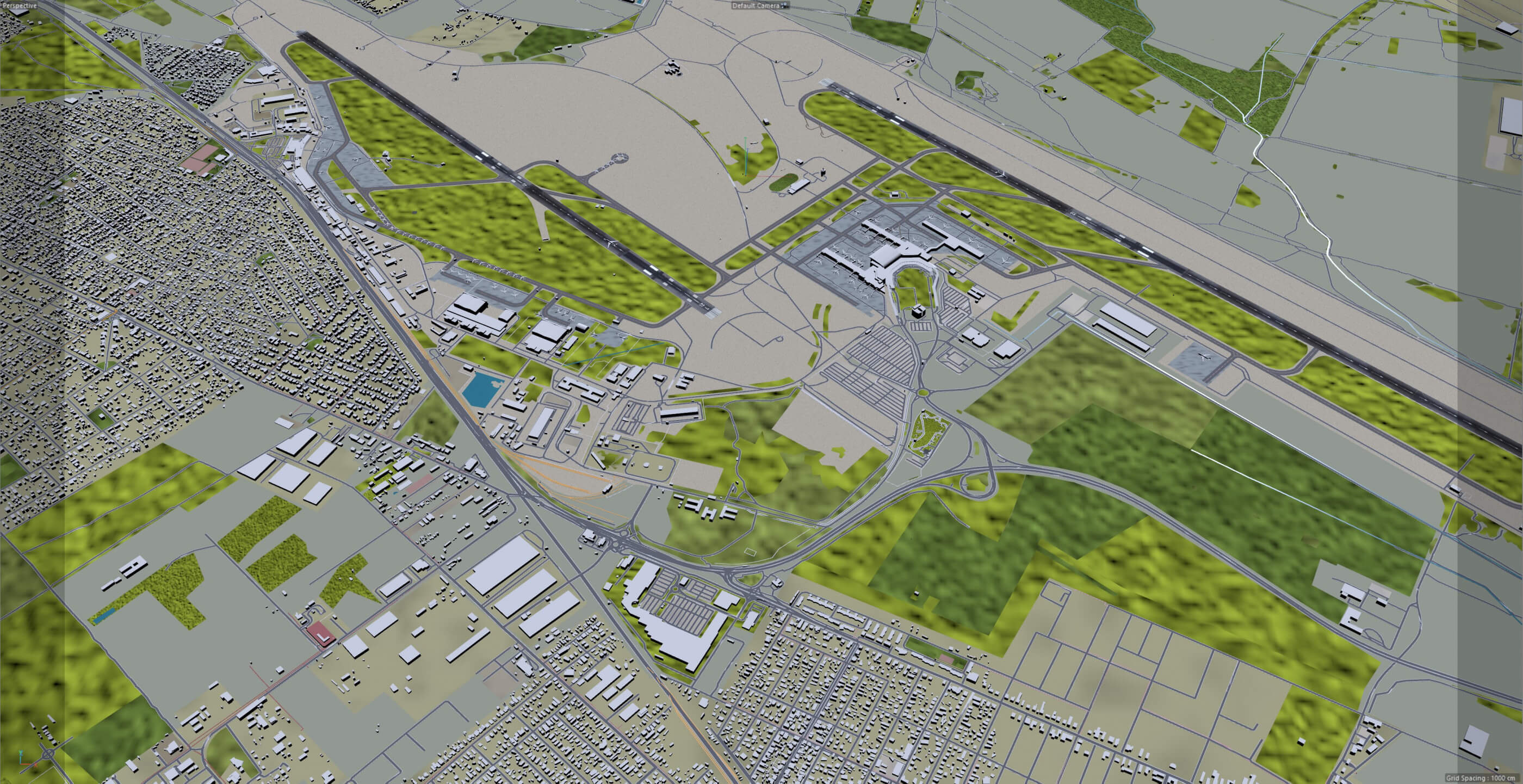 Budapest Airport 3D Model by 3dstudio