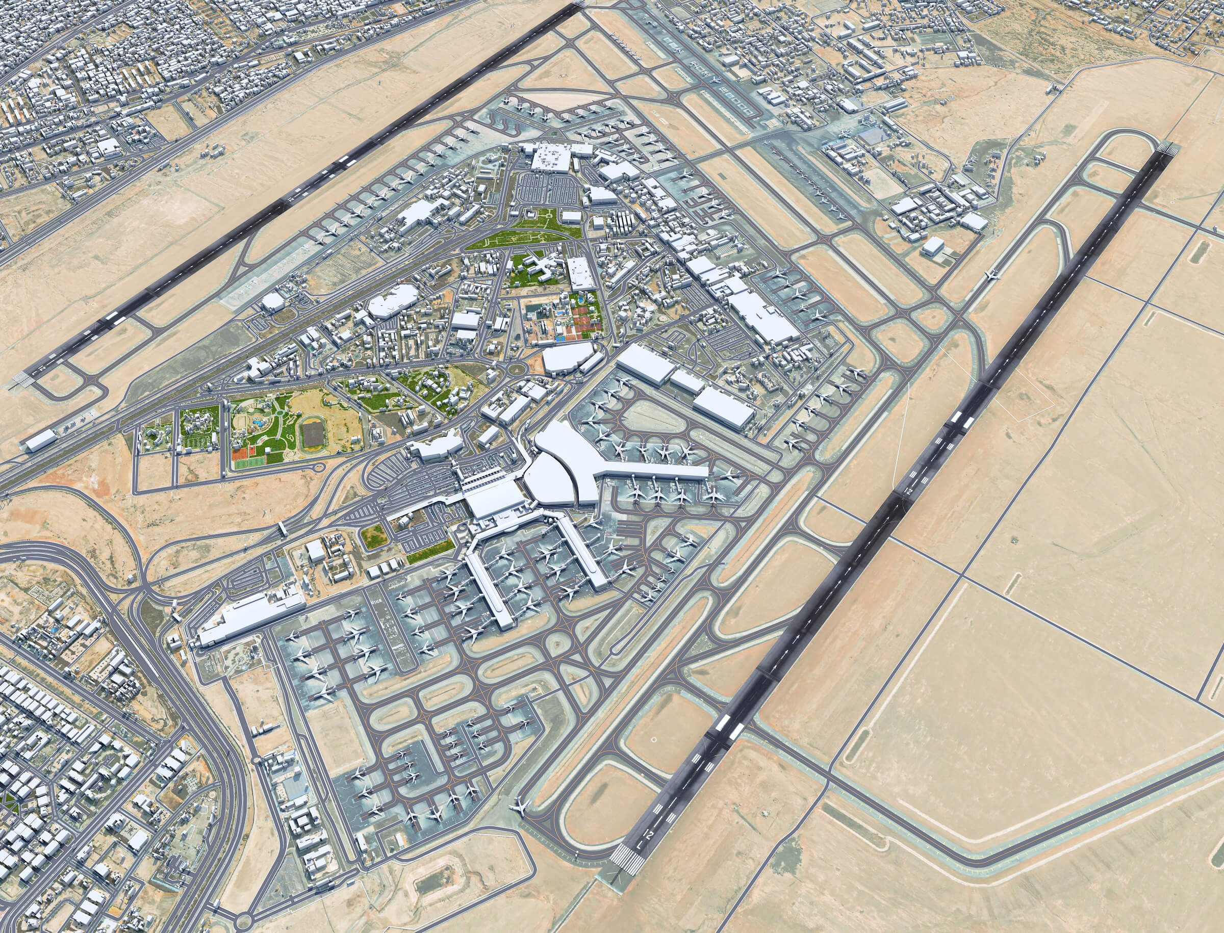 Cairo Airport 3D Model by 3dstudio