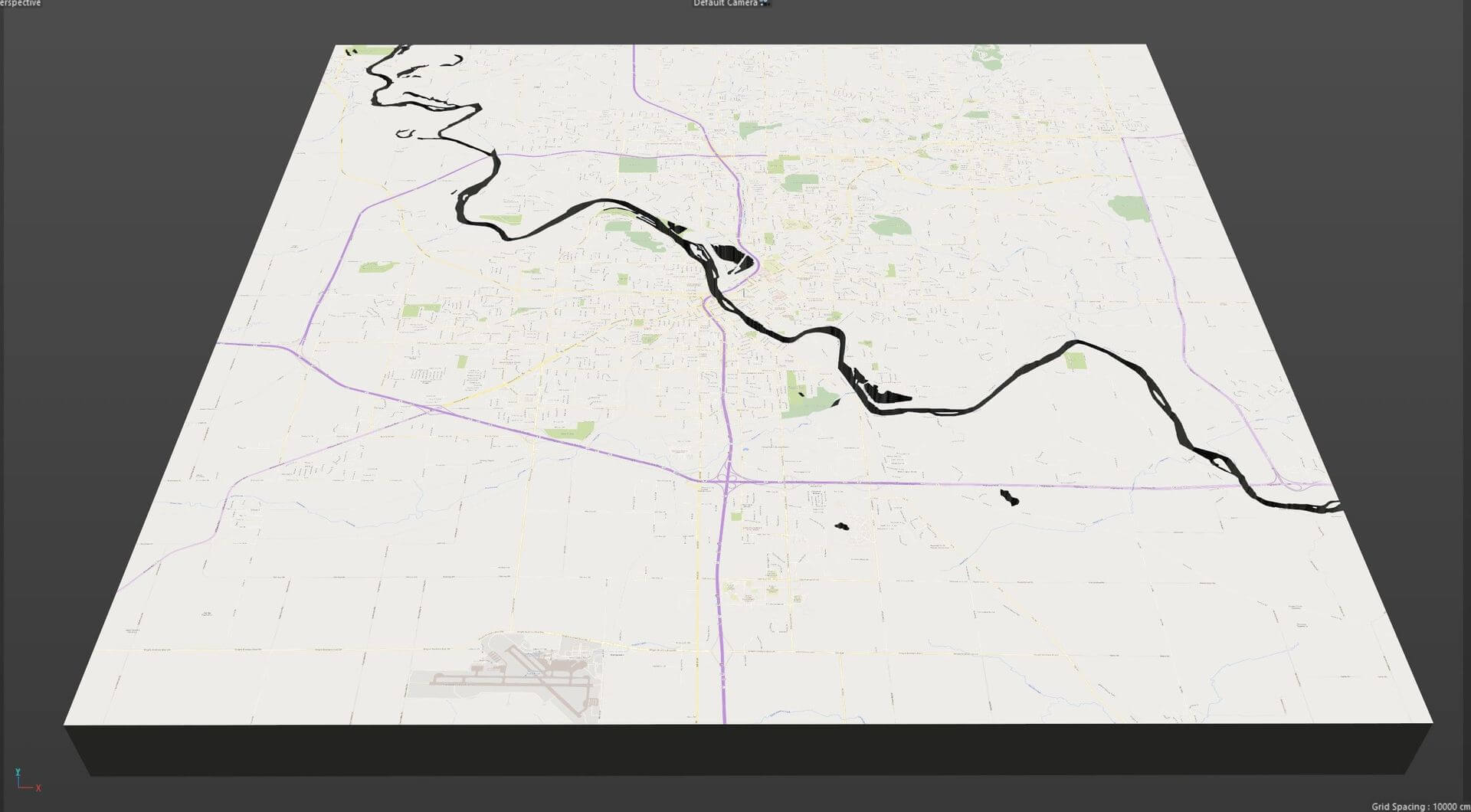 Cedar Rapids, Iowa USA 30km 3D Model by 3dstudio