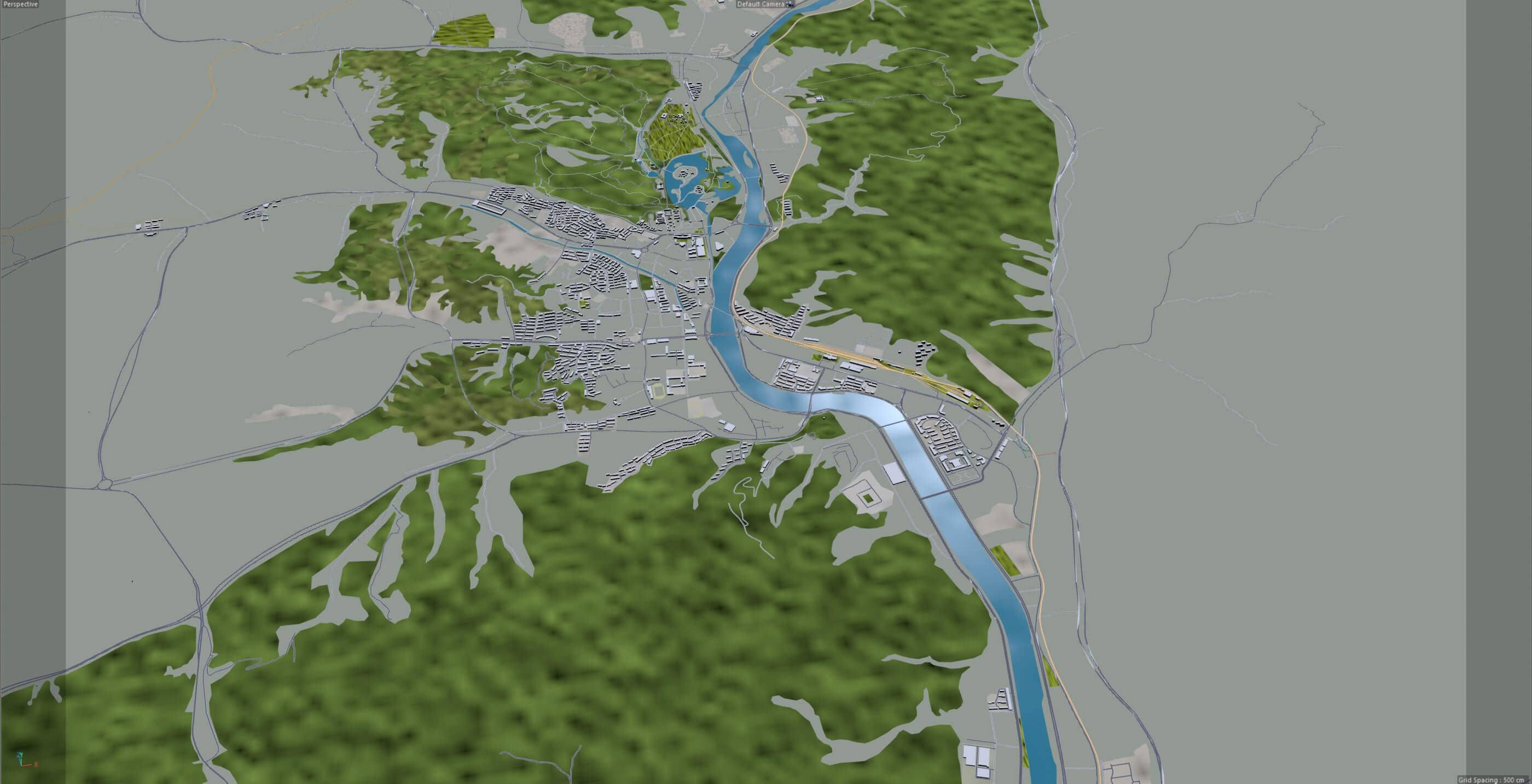 Chengde City Hebei China 3D Model 45km by 3dstudio