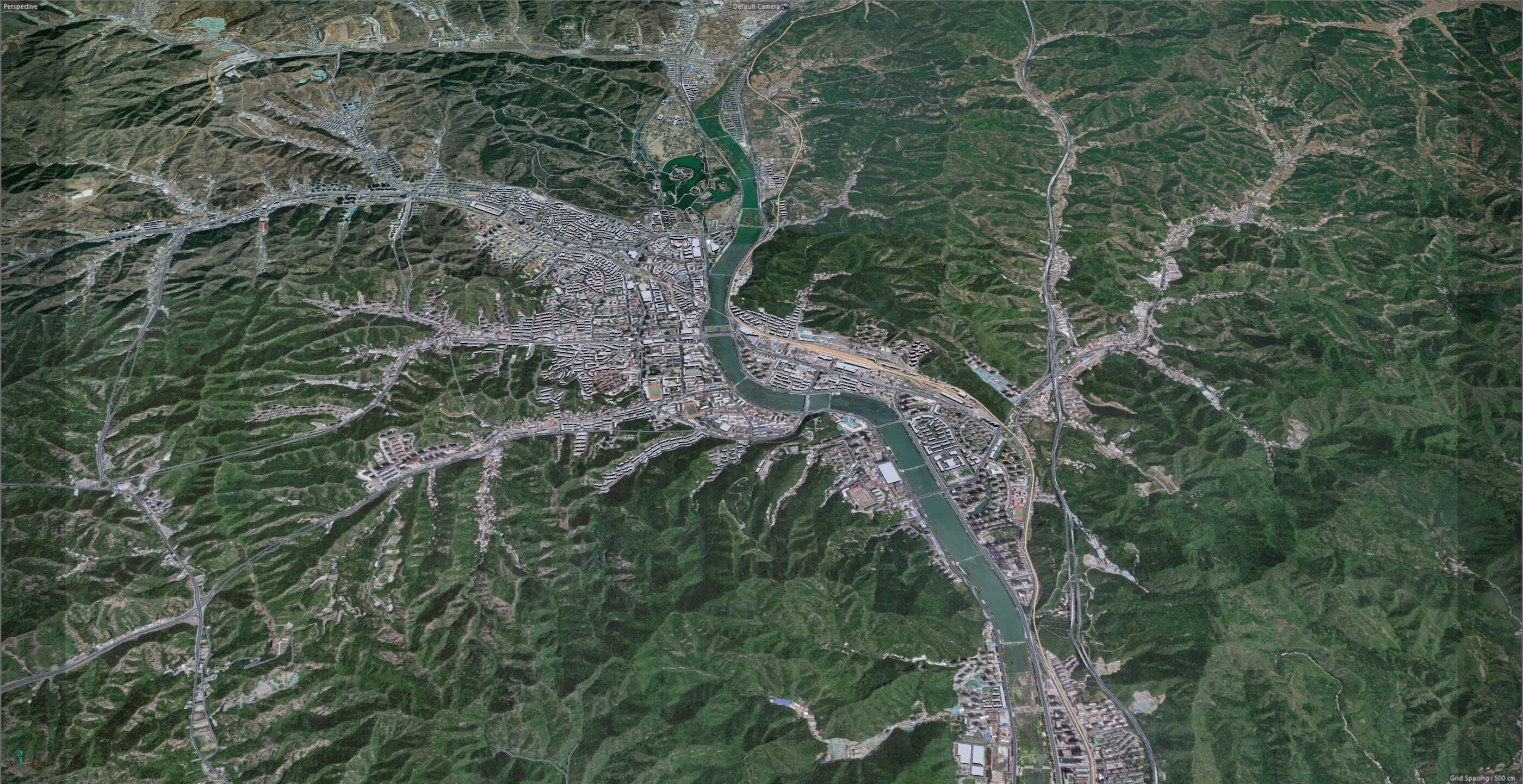 Chengde City Hebei China 3D Model 45km by 3dstudio