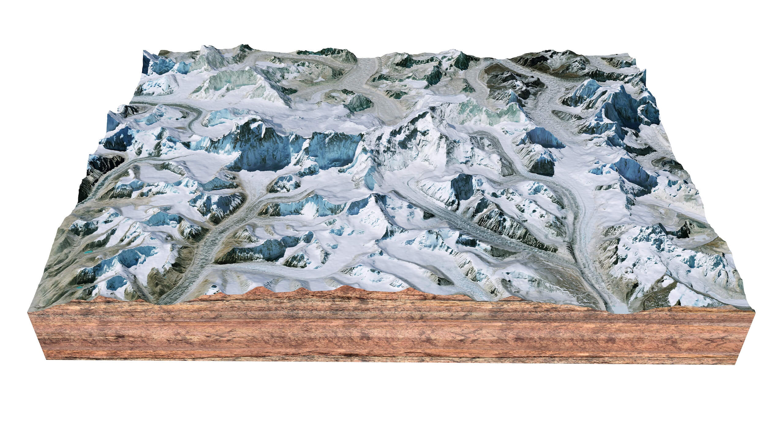 Gallery Detail: Cho Oyu Mountain Nepal China Terrain 3D Model By 3Dstudio