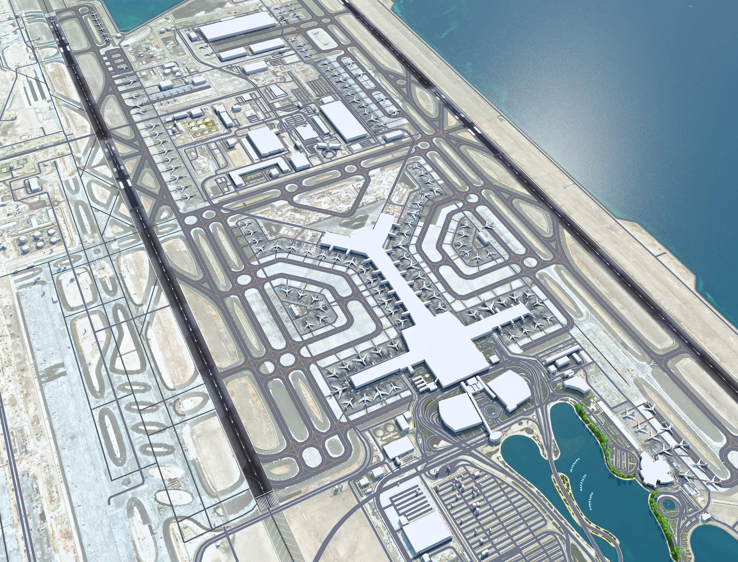 Doha Hamad Airport 3D Model by 3dstudio