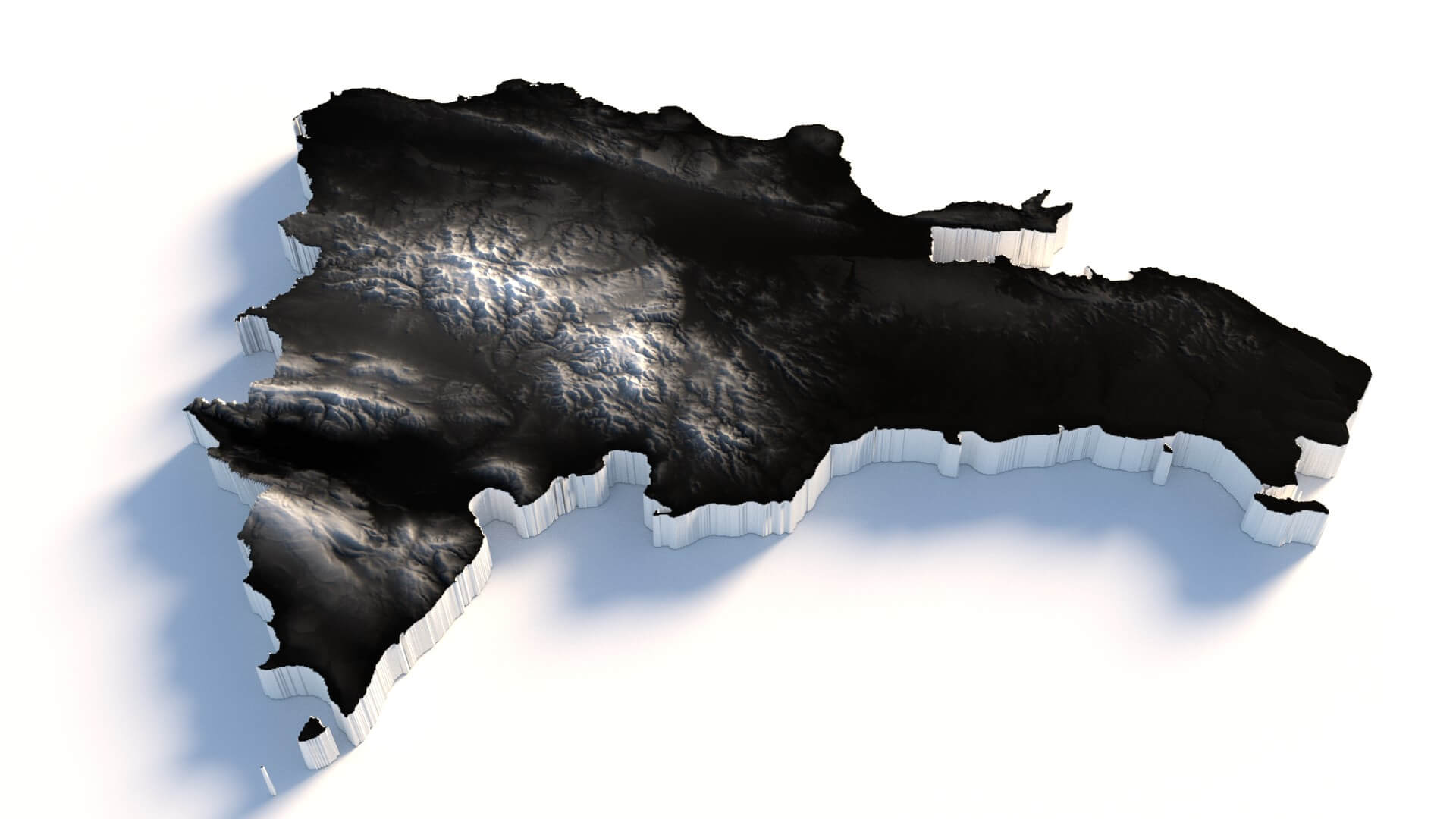 Mapa Rd 3d Dominican Republic Terrain Map - 3D Model by 3dstudio
