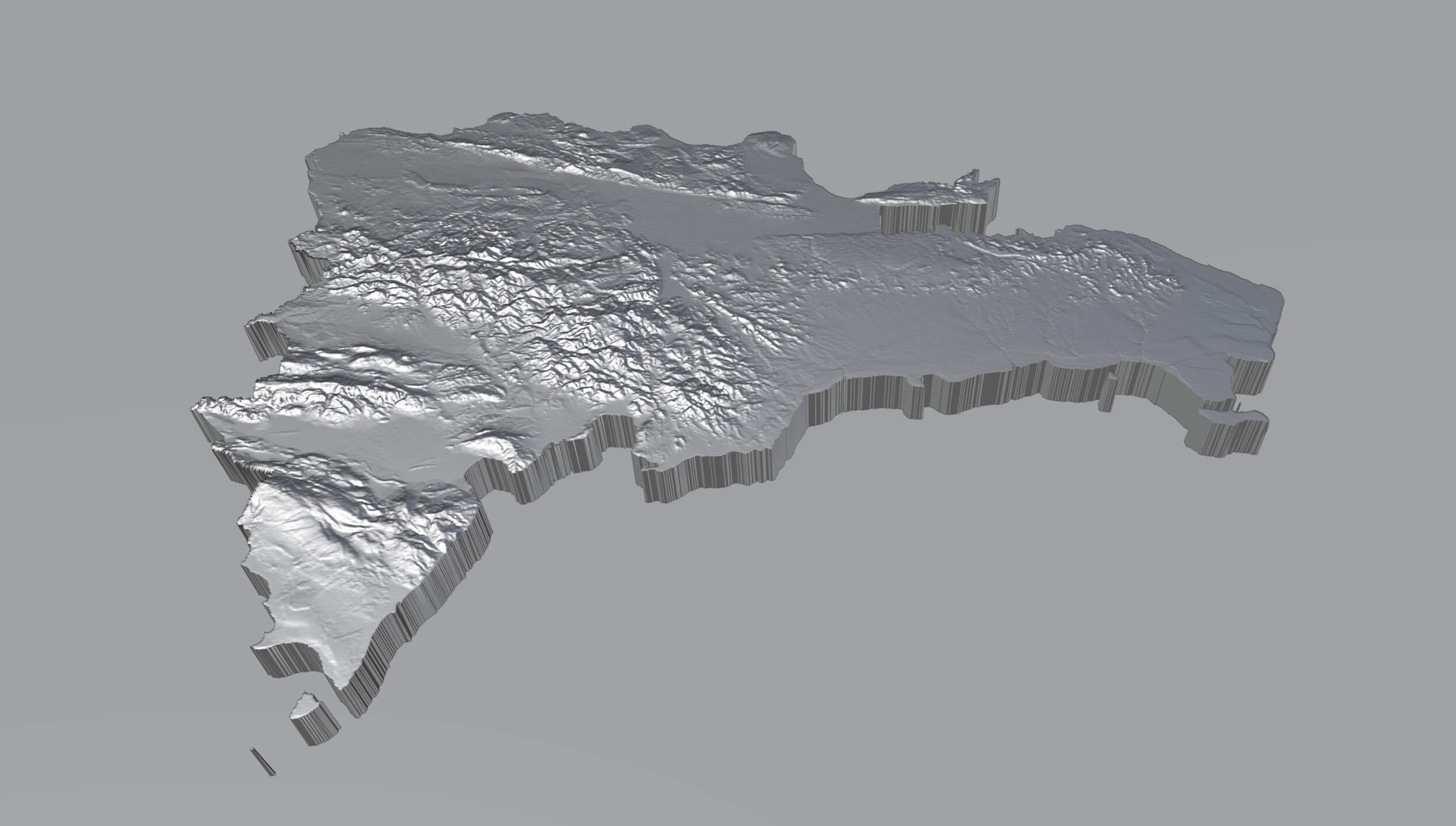 Mapa Rd 3d Dominican Republic Terrain Map - 3D Model by 3dstudio