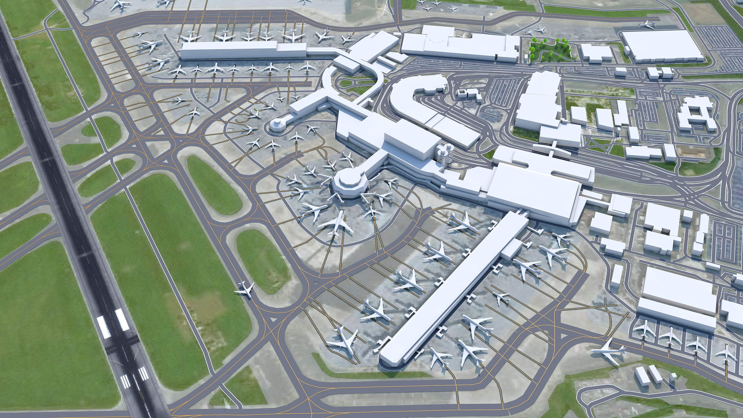 Dublin Airport 3D Model by 3dstudio