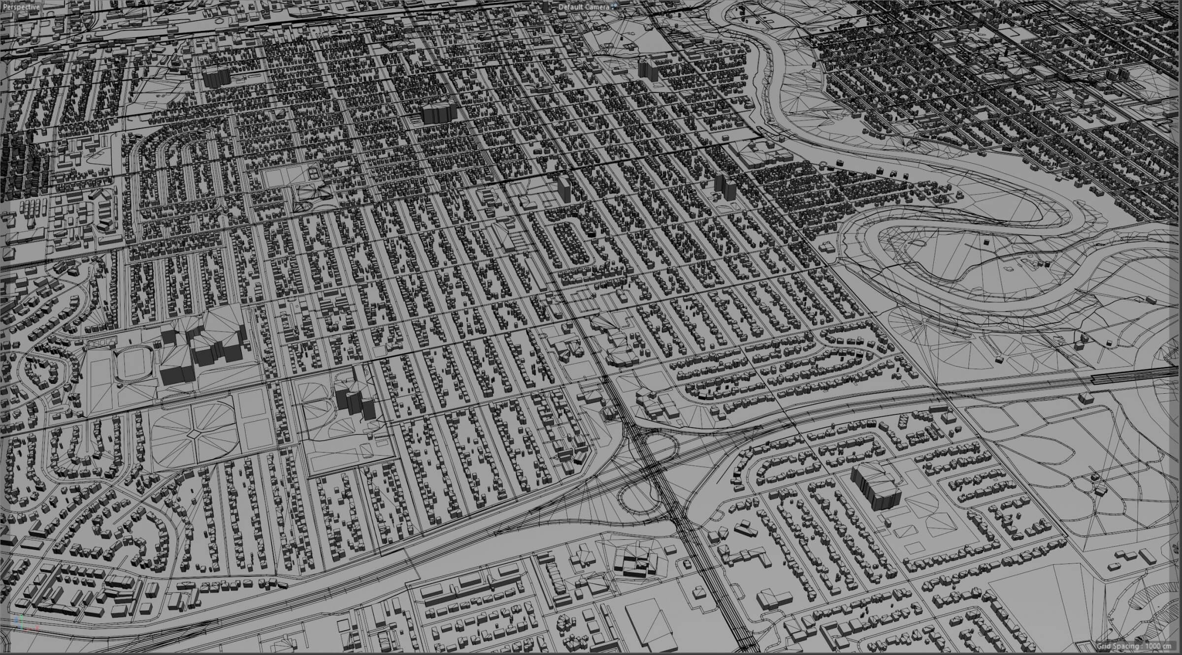 Fargo North Dakota 40km 3D Model by 3dstudio