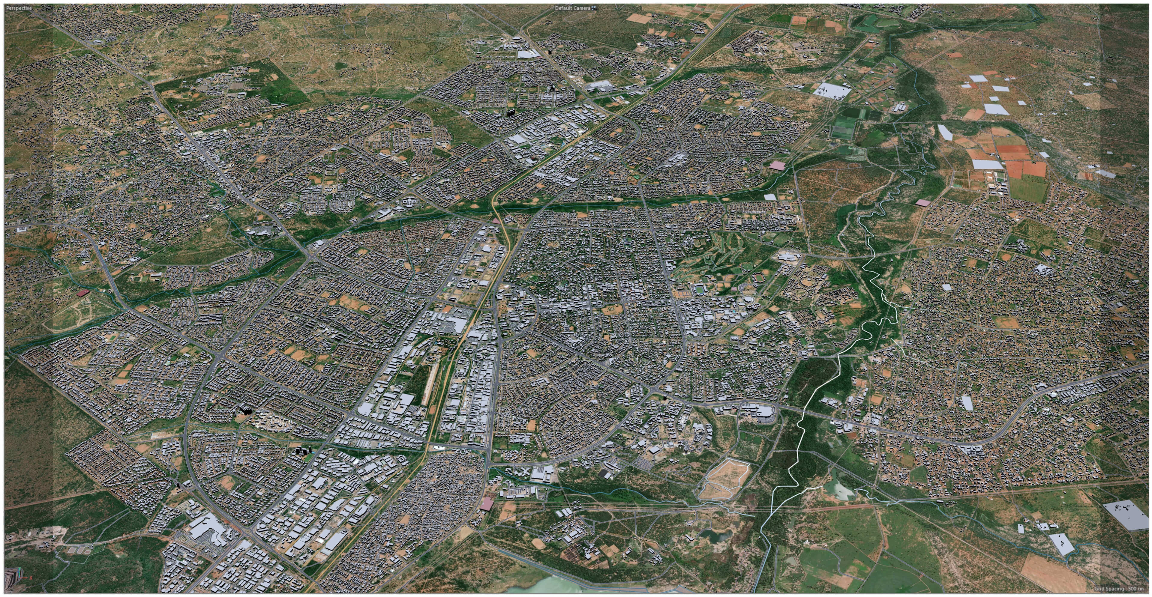 Gaborone City Botswana 25km - 3D Model by 3dstudio