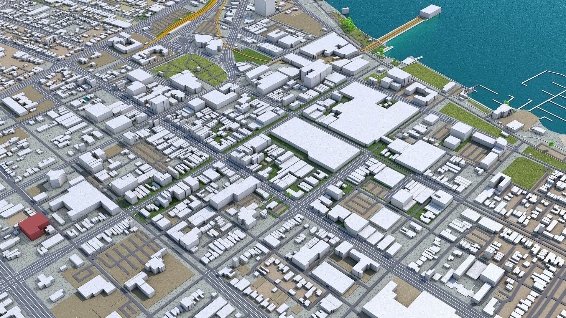 Geelong Australia 30km 3D Model by 3dstudio