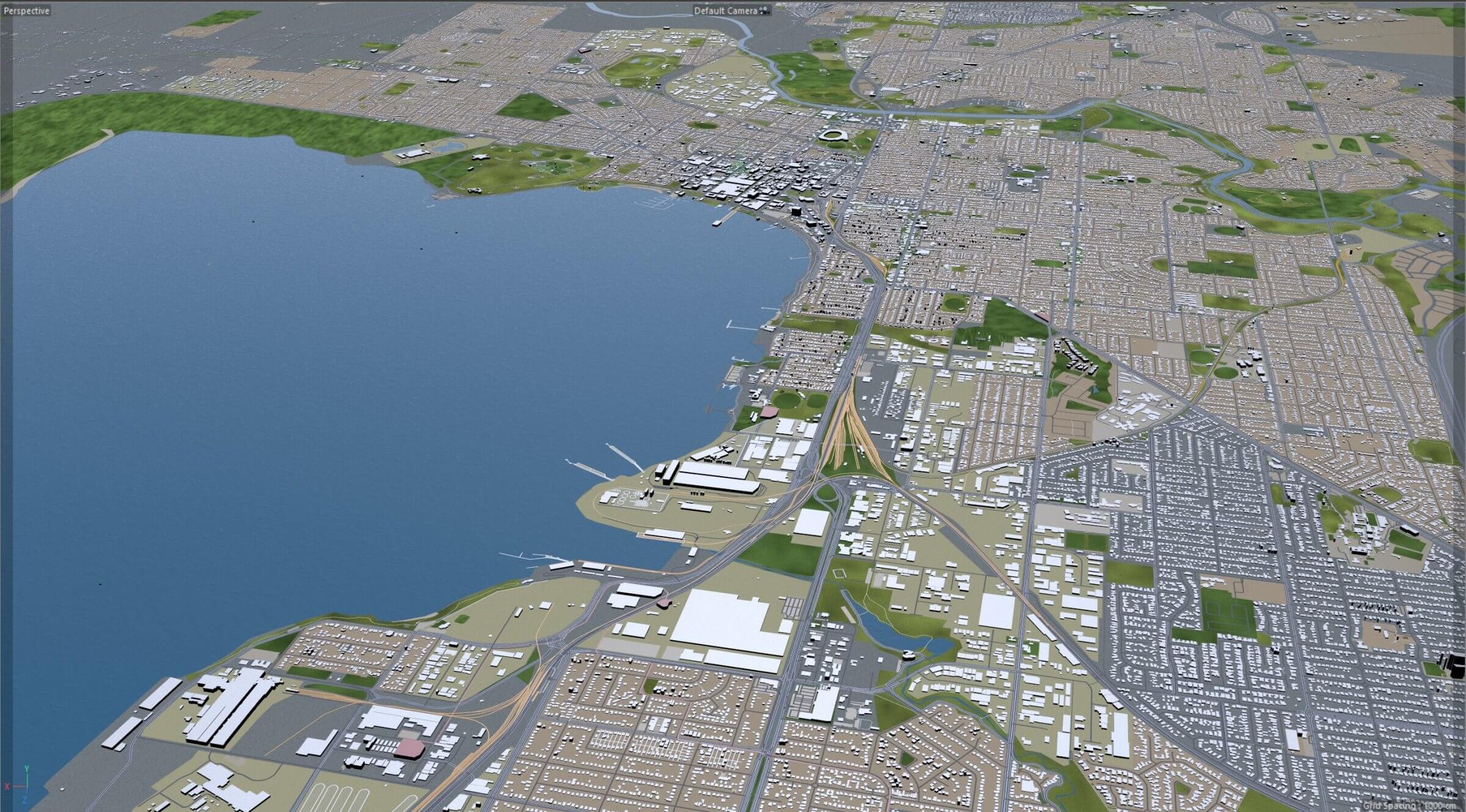 Geelong Australia 30km 3D Model by 3dstudio
