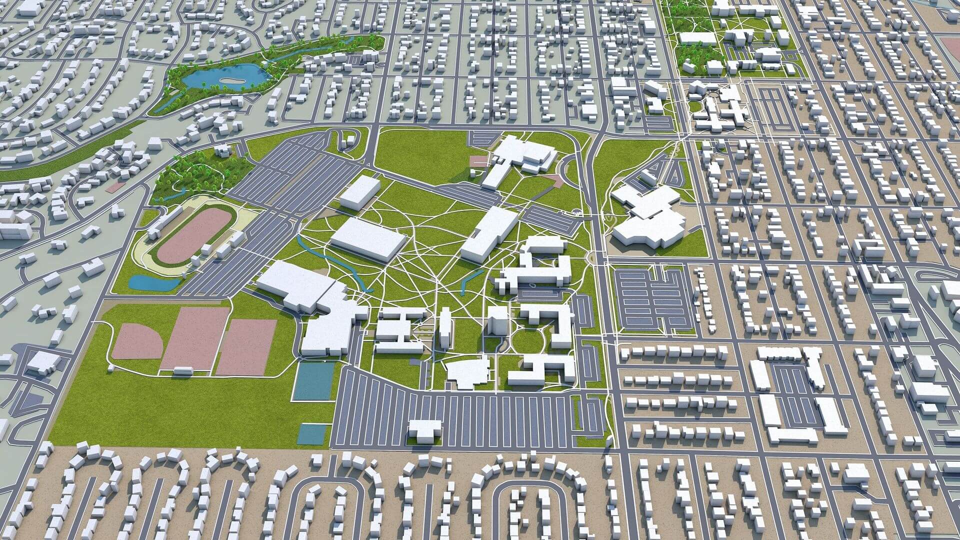 Greeley, Colorado USA 40km 3D Model by 3dstudio