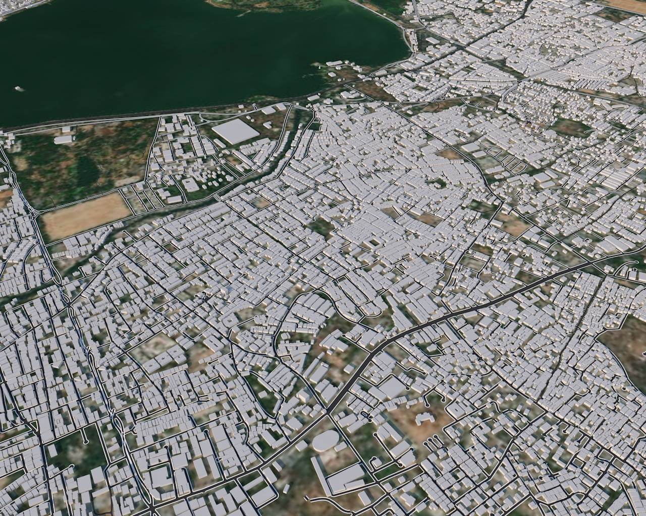 Hyderabad India 3D Model by 3dstudio