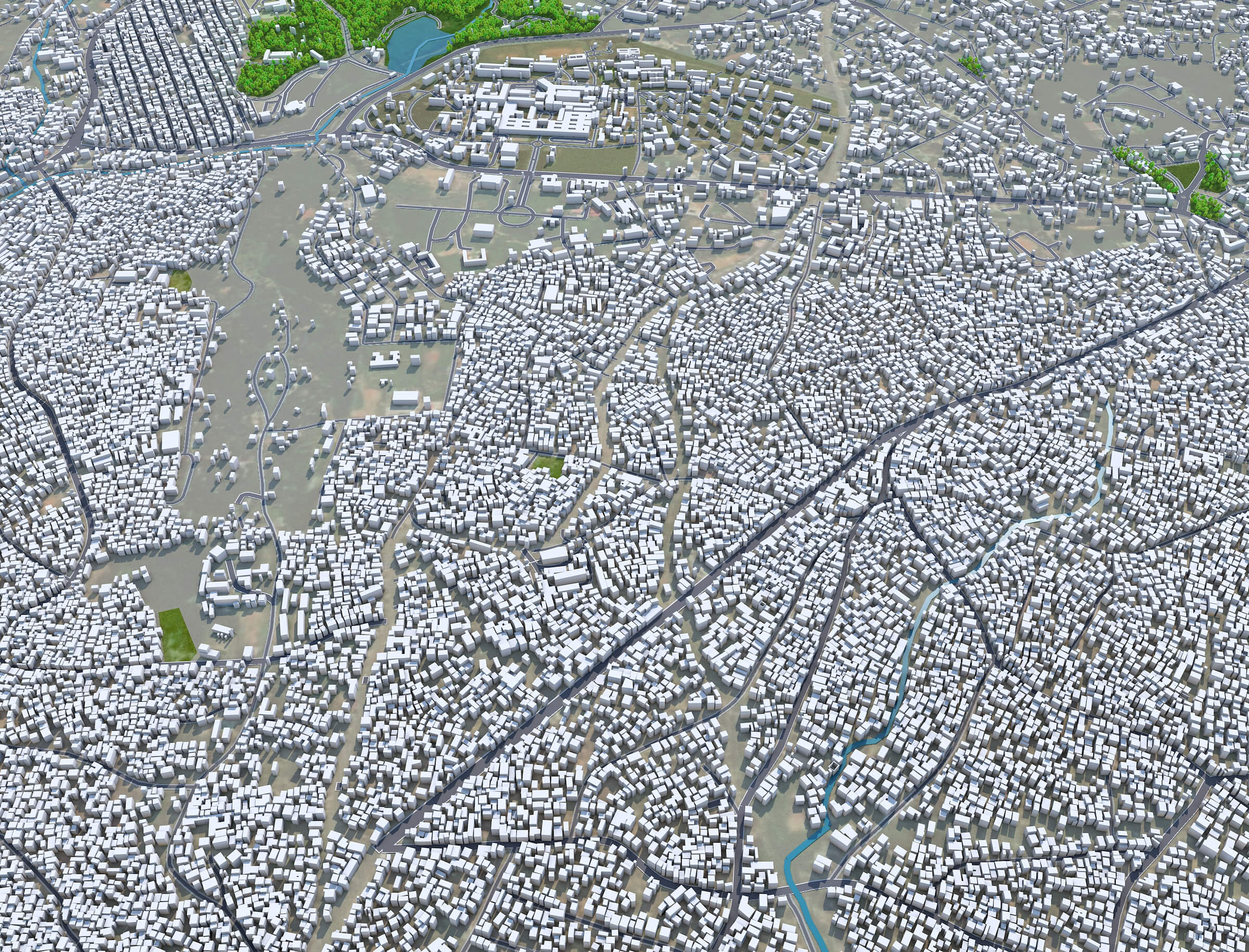 Ibadan City Nigeria 3D Model 40km by 3dstudio