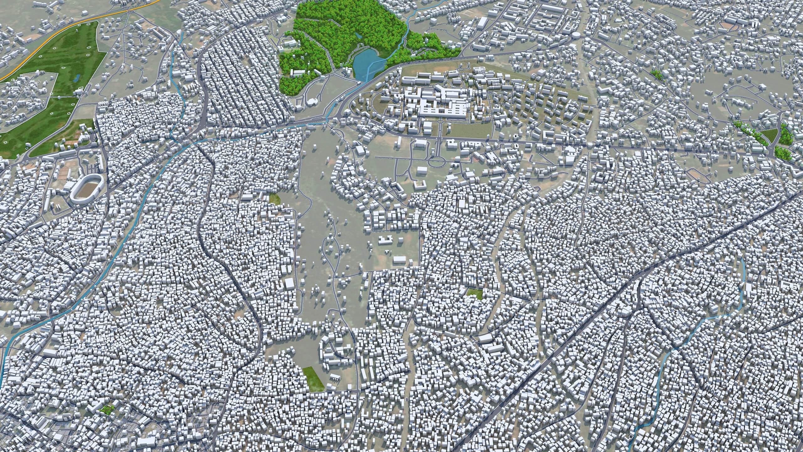 Ibadan City Nigeria 3D Model 40km by 3dstudio