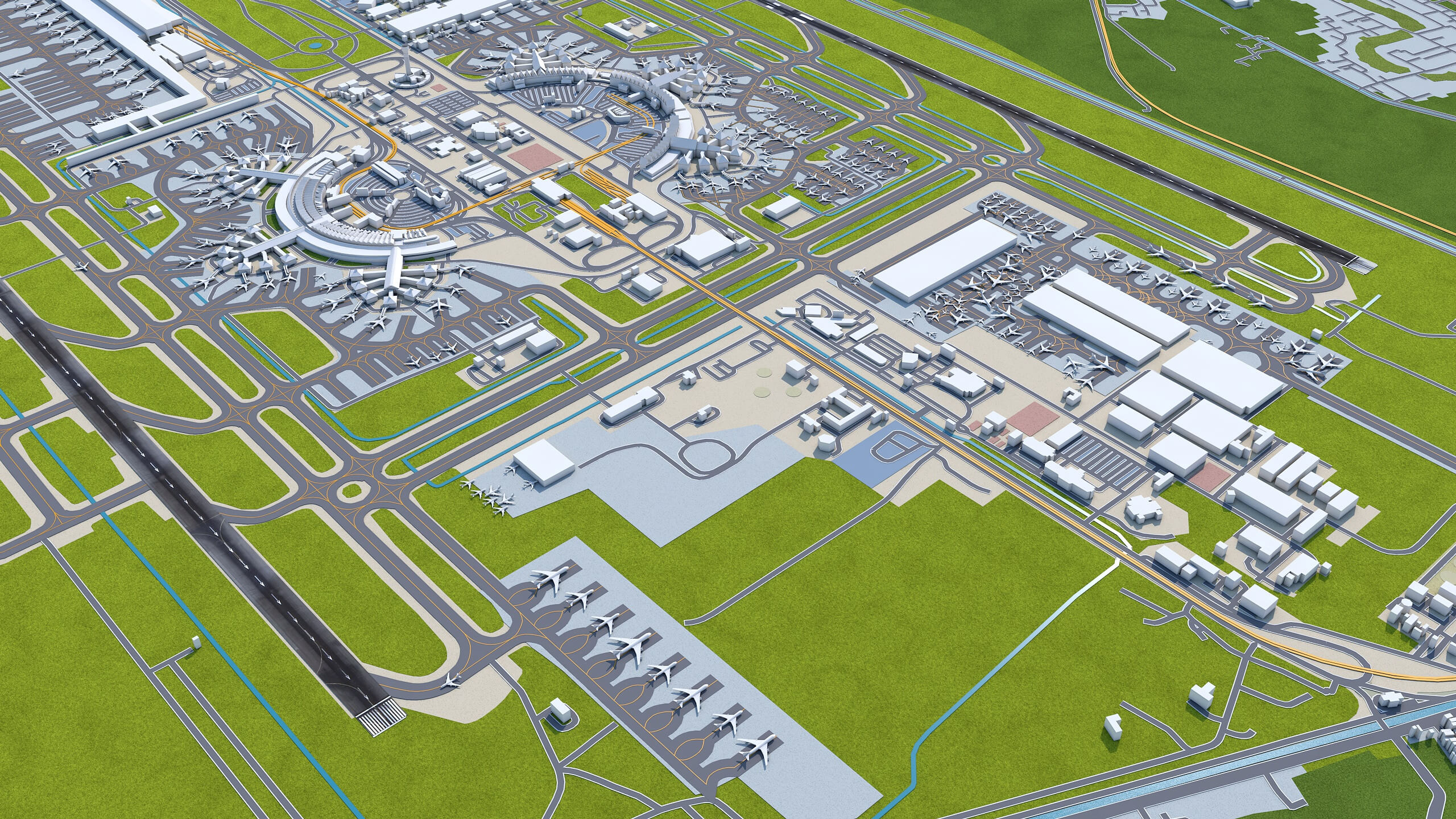 Jakarta Soekarno Hatta Airport - 3D Model by 3dstudio