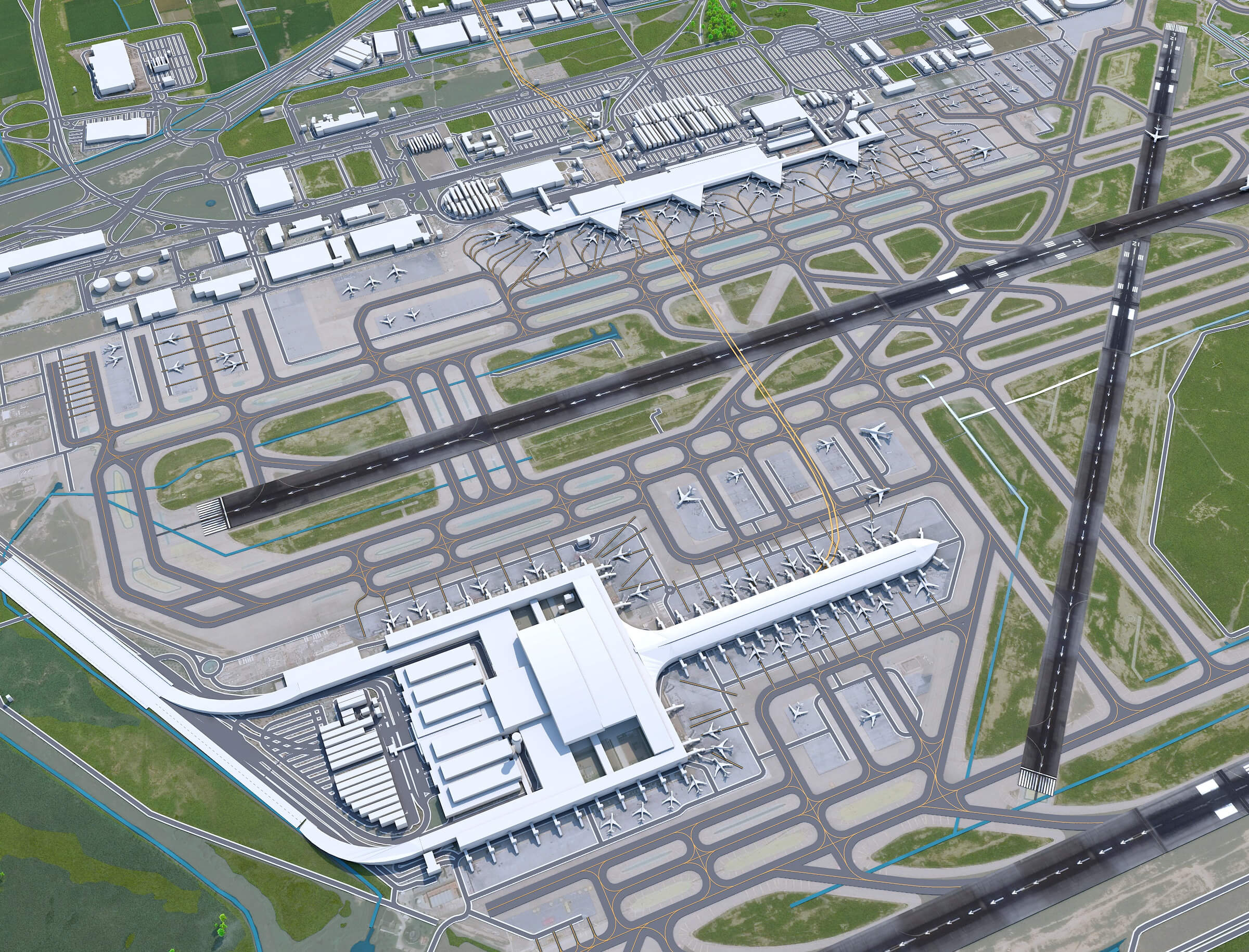 Josep Tarradellas BarcelonaEl Prat Airport 3D Model by 3dstudio