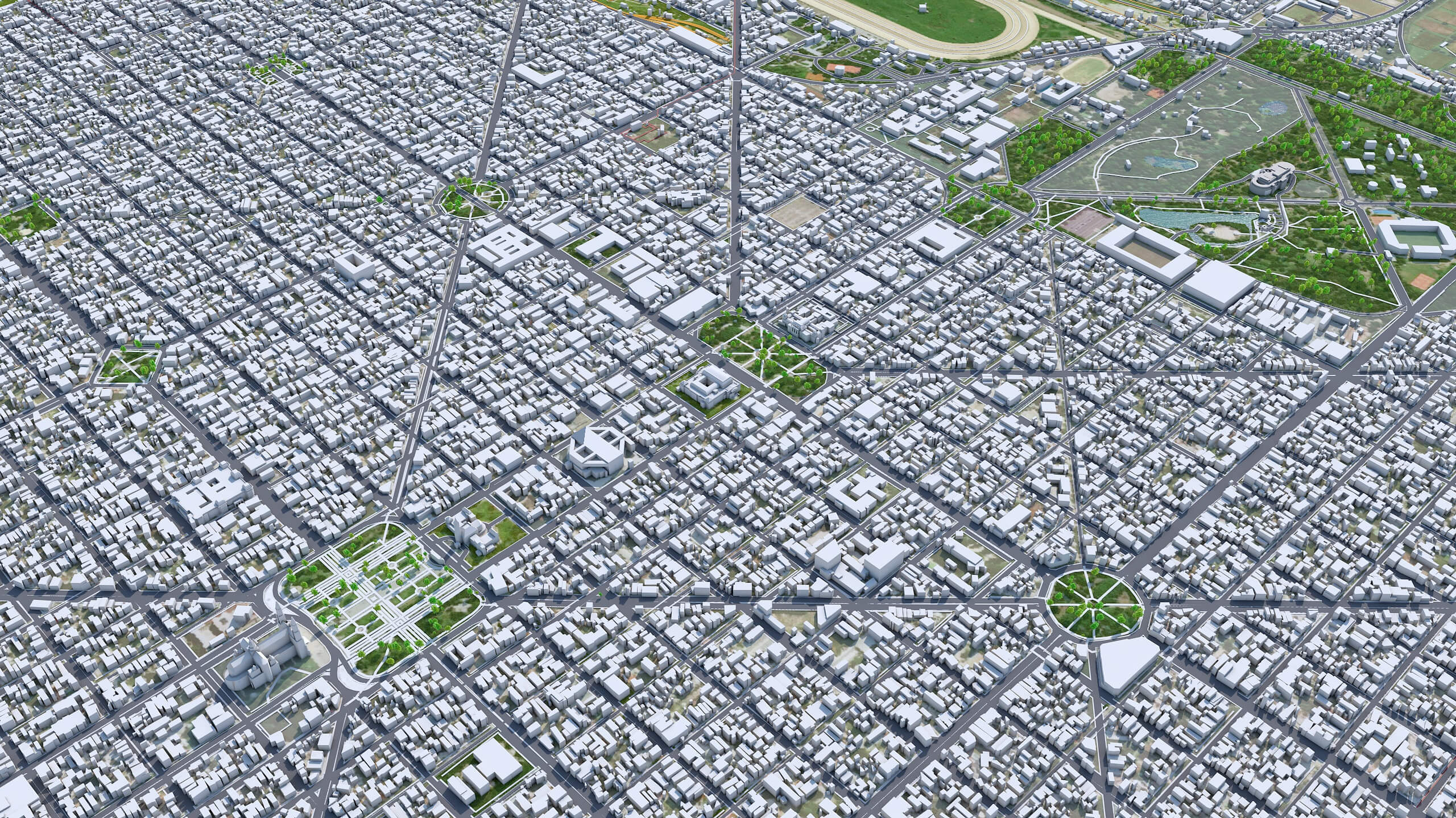 La Plata City Argentina 3D Model 50km by 3dstudio