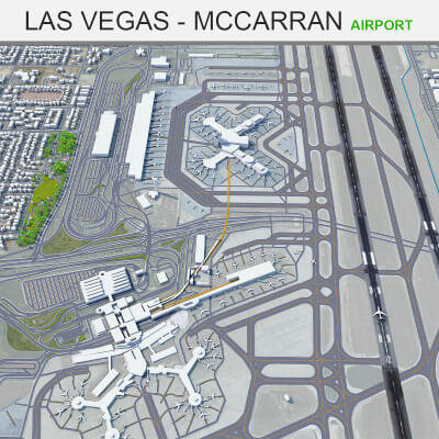 Las Vegas McCarran Airport - 3D Model by 3dstudio