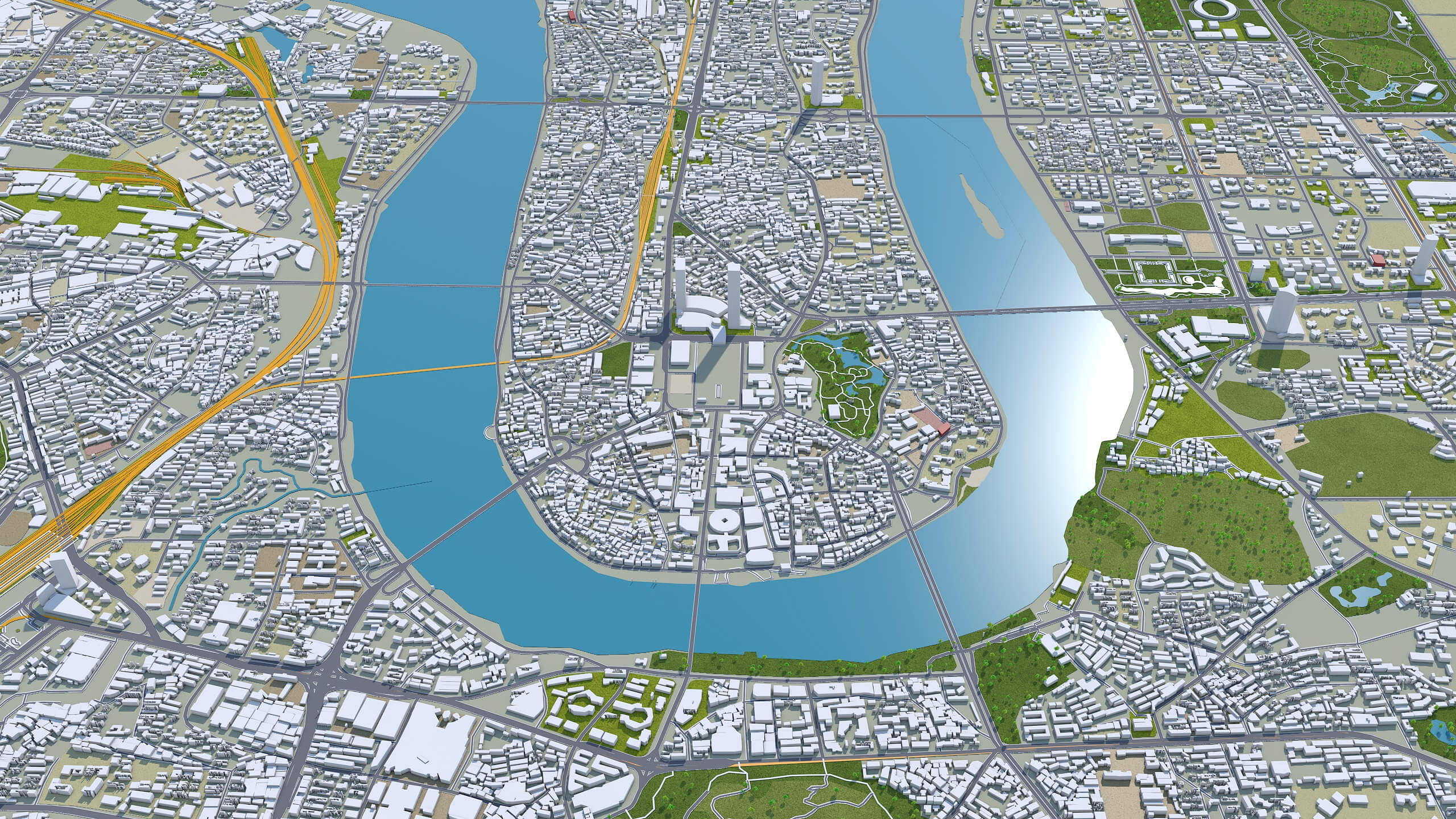 Liuzhou Guangxi City China 3D Model