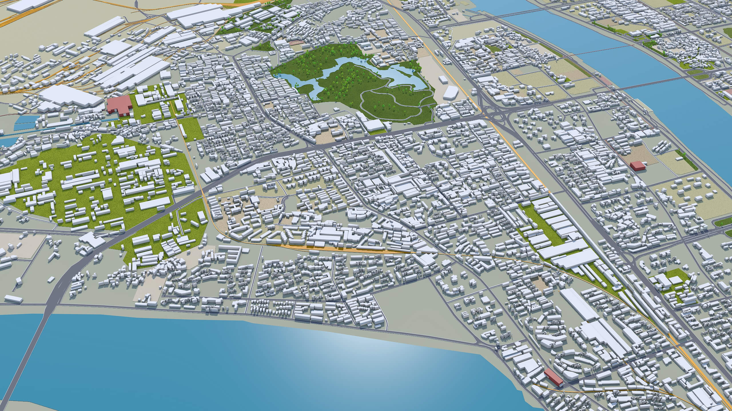 Liuzhou Guangxi City China 3D Model