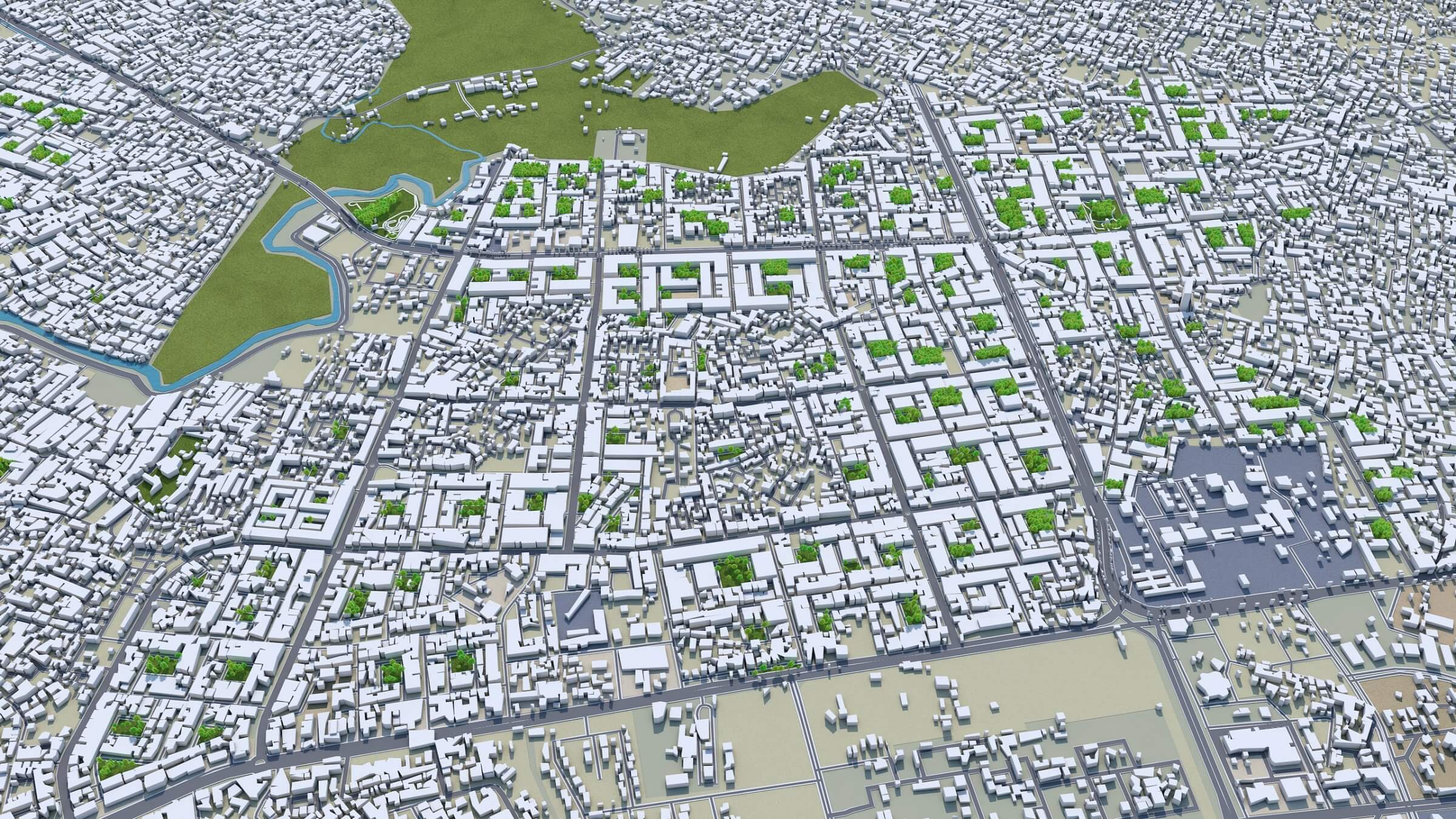Lucknow, India 50km - 3D Model by 3dstudio