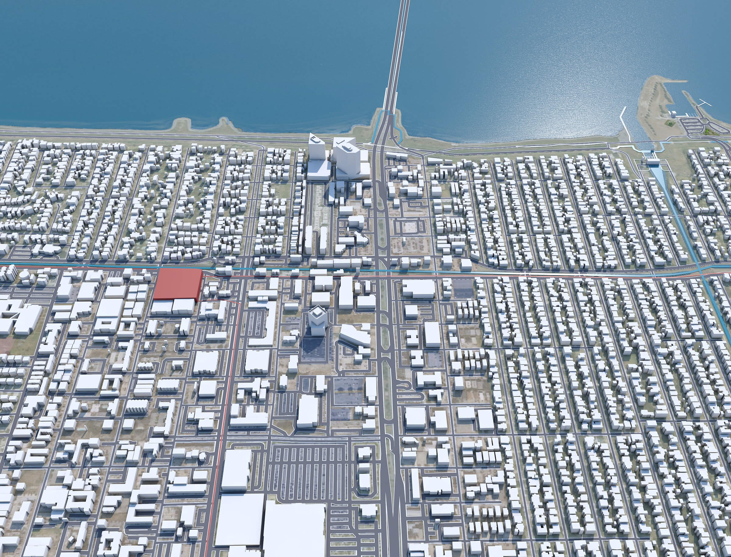 Metairie City Louisiana USA 3D Model 30km by 3dstudio