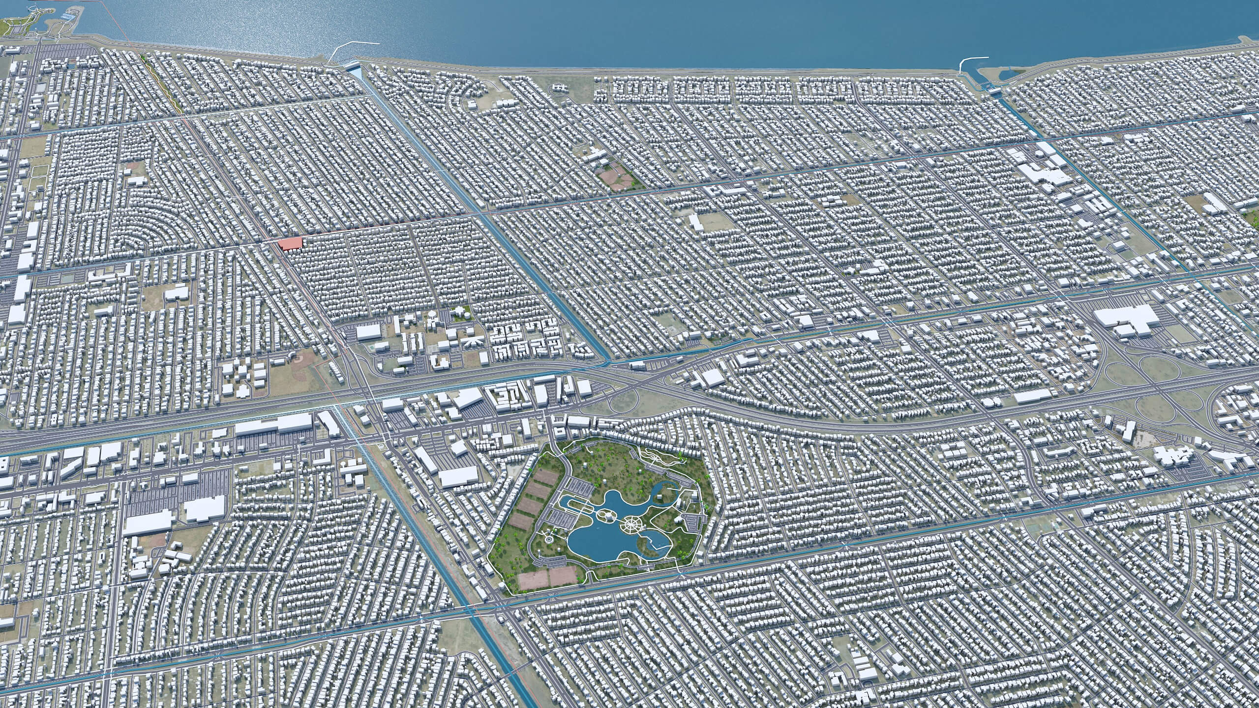 Metairie City Louisiana USA 3D Model 30km by 3dstudio