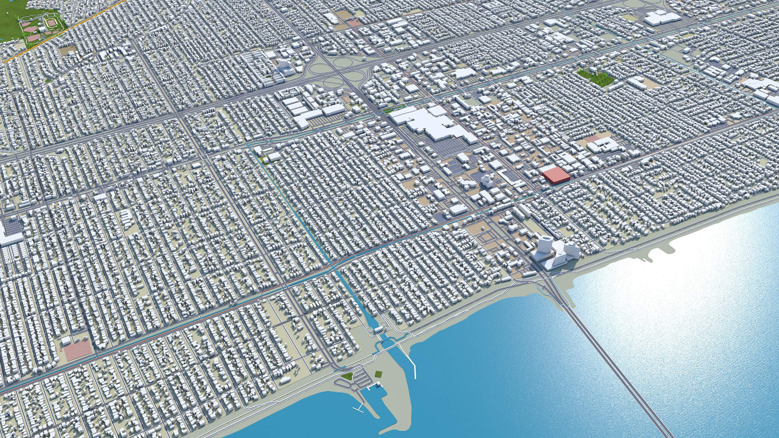 Metairie City Louisiana USA 3D Model 30km by 3dstudio