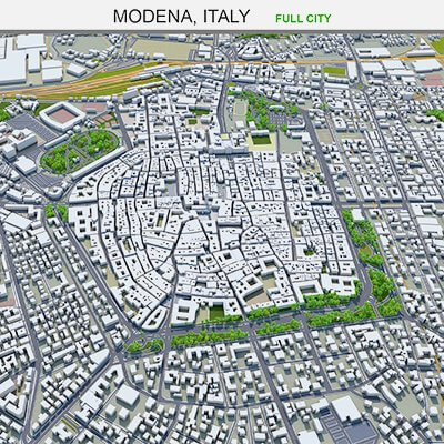 Modena, Italy 150km - 3D Model by 3dstudio