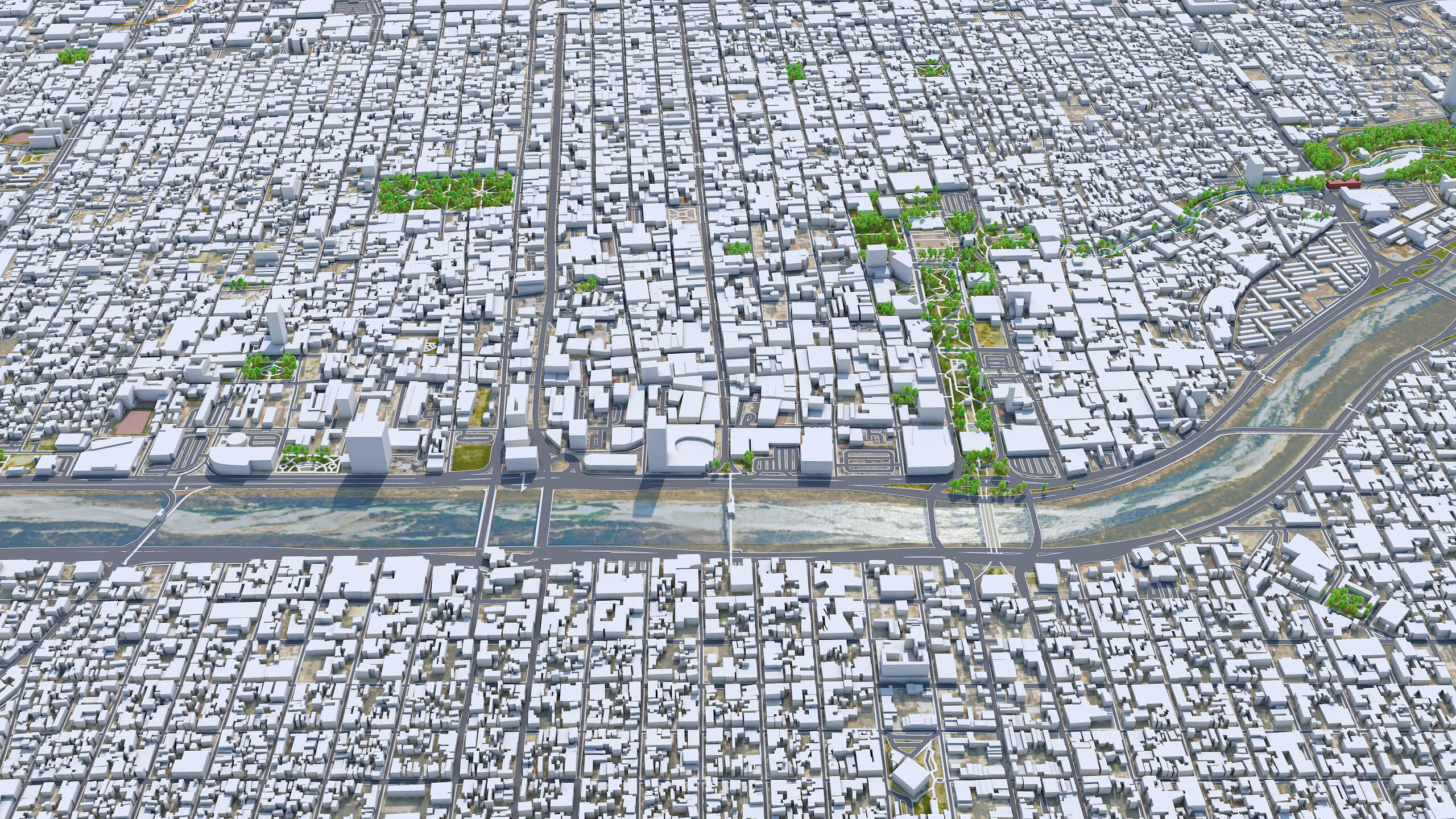 Monterrey City Mexico 60km - 3D Model by 3dstudio