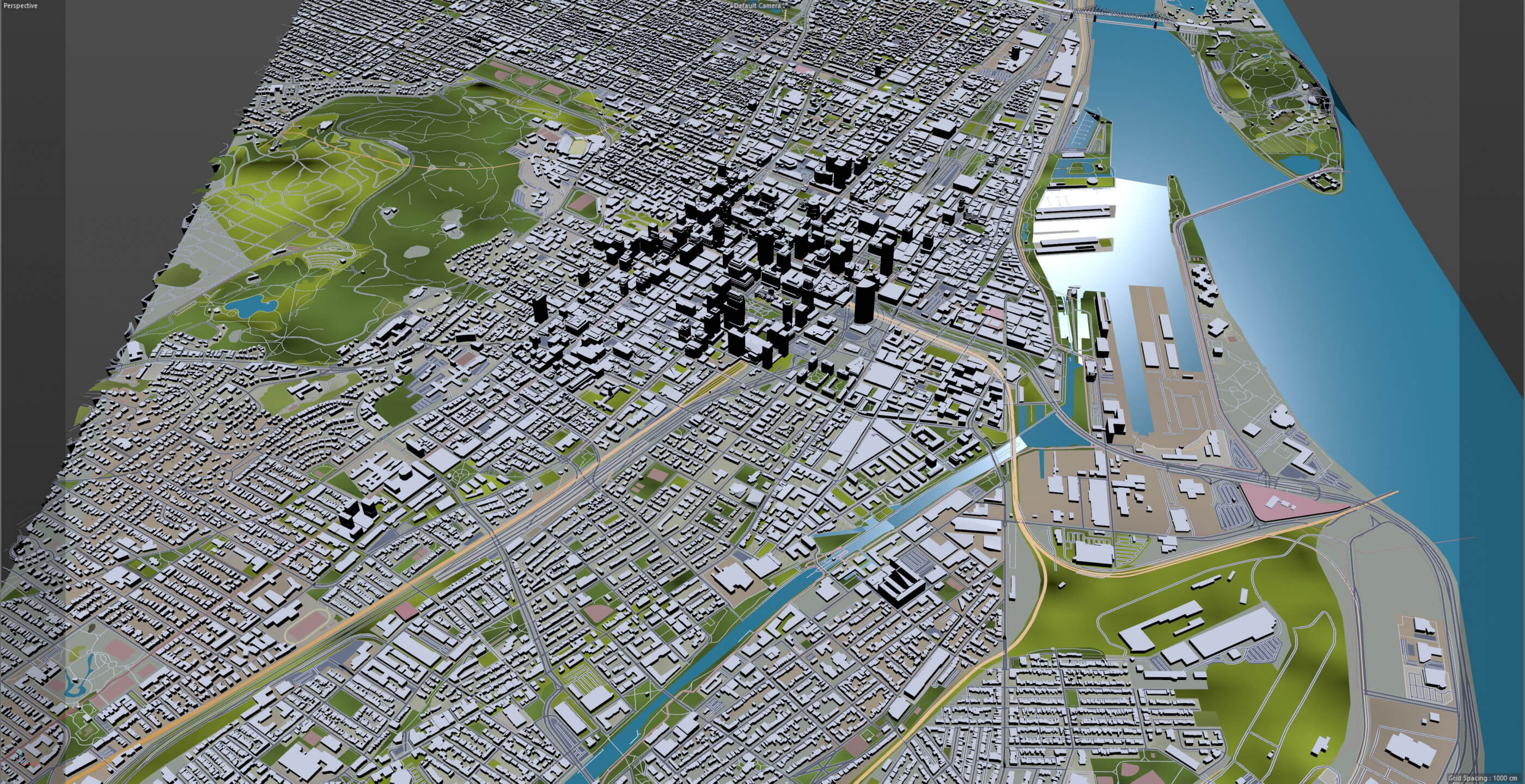 Montreal Downtown City Canada 8km - 3D Model by 3dstudio