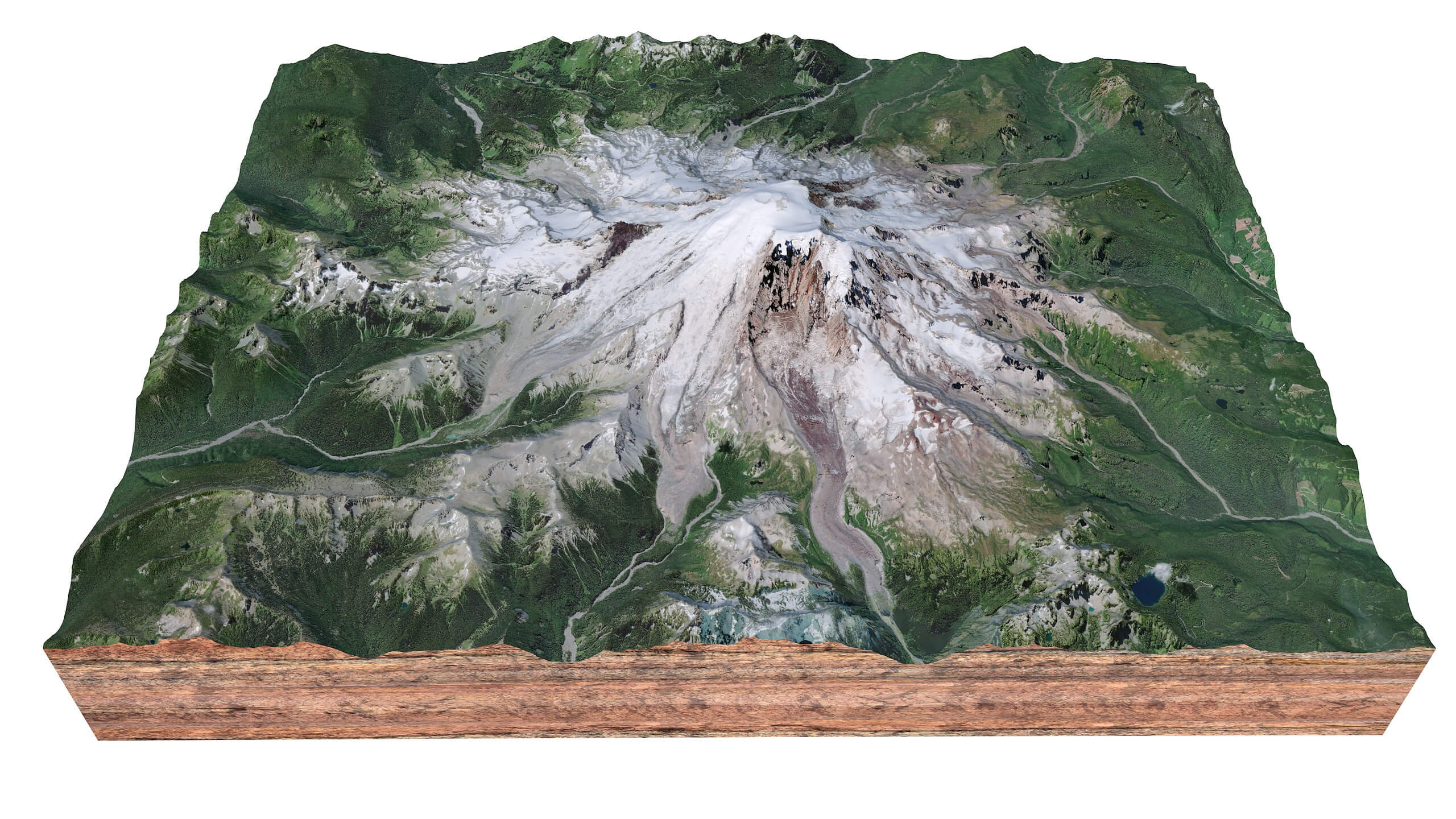 Mount Rainier Washington USA Terrain 3D Model by 3dstudio