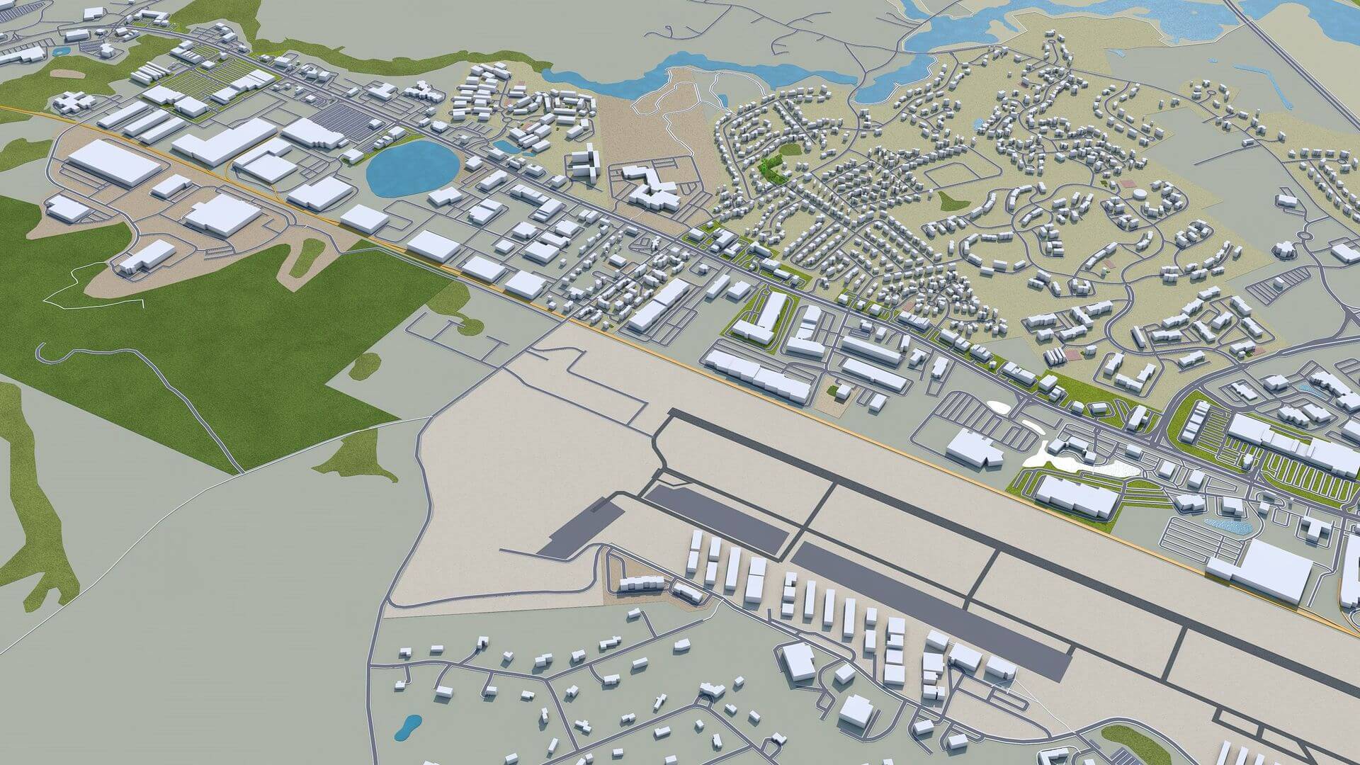 Nashua, New Hampshire USA 20km 3D Model by 3dstudio