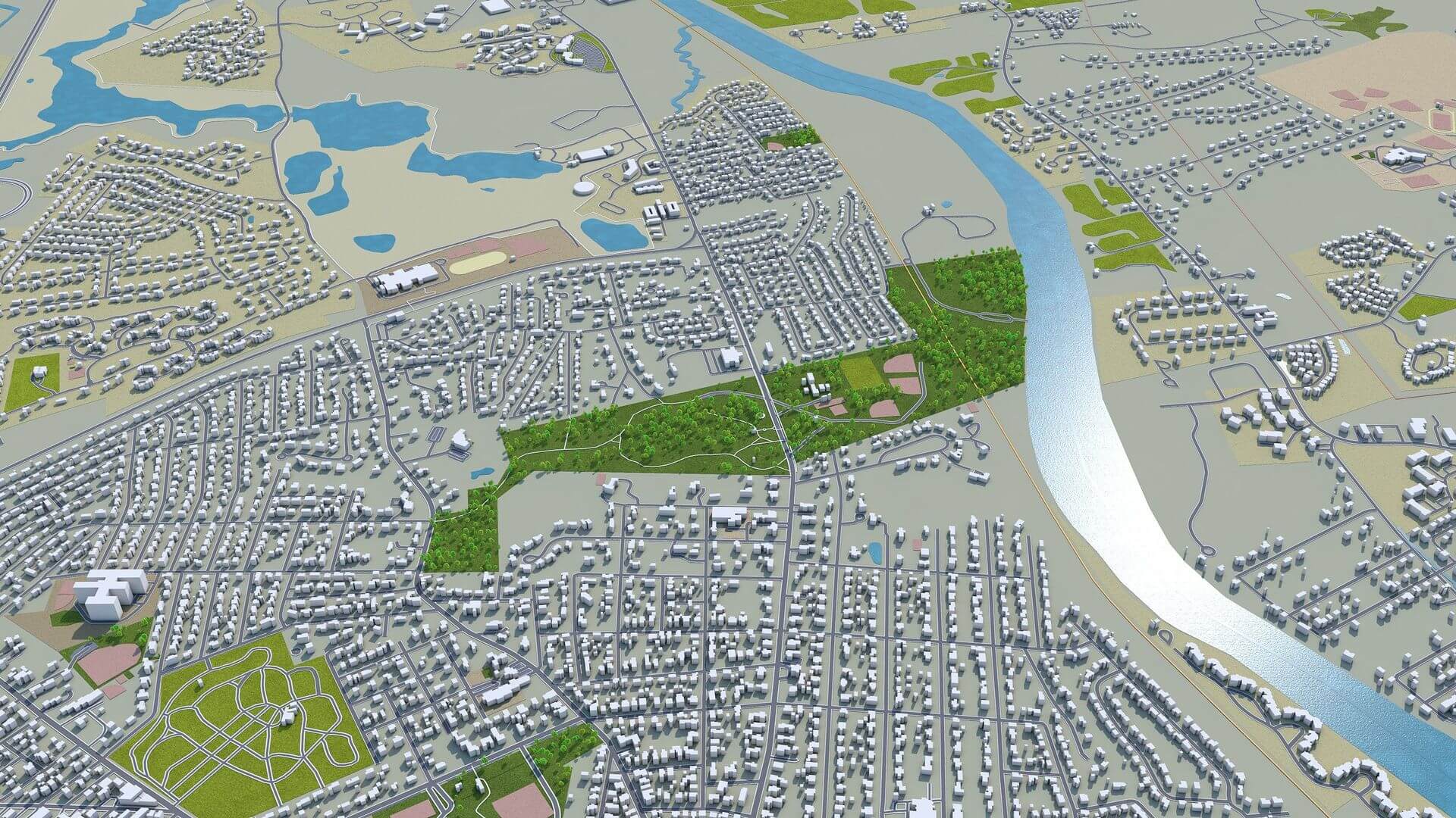 Nashua, New Hampshire USA 20km 3D Model by 3dstudio