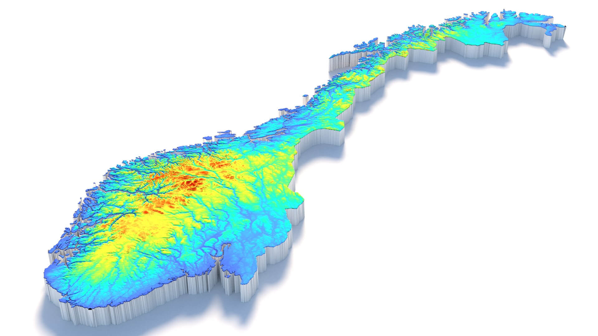 Norway Terrain Map - 3D Model by 3dstudio