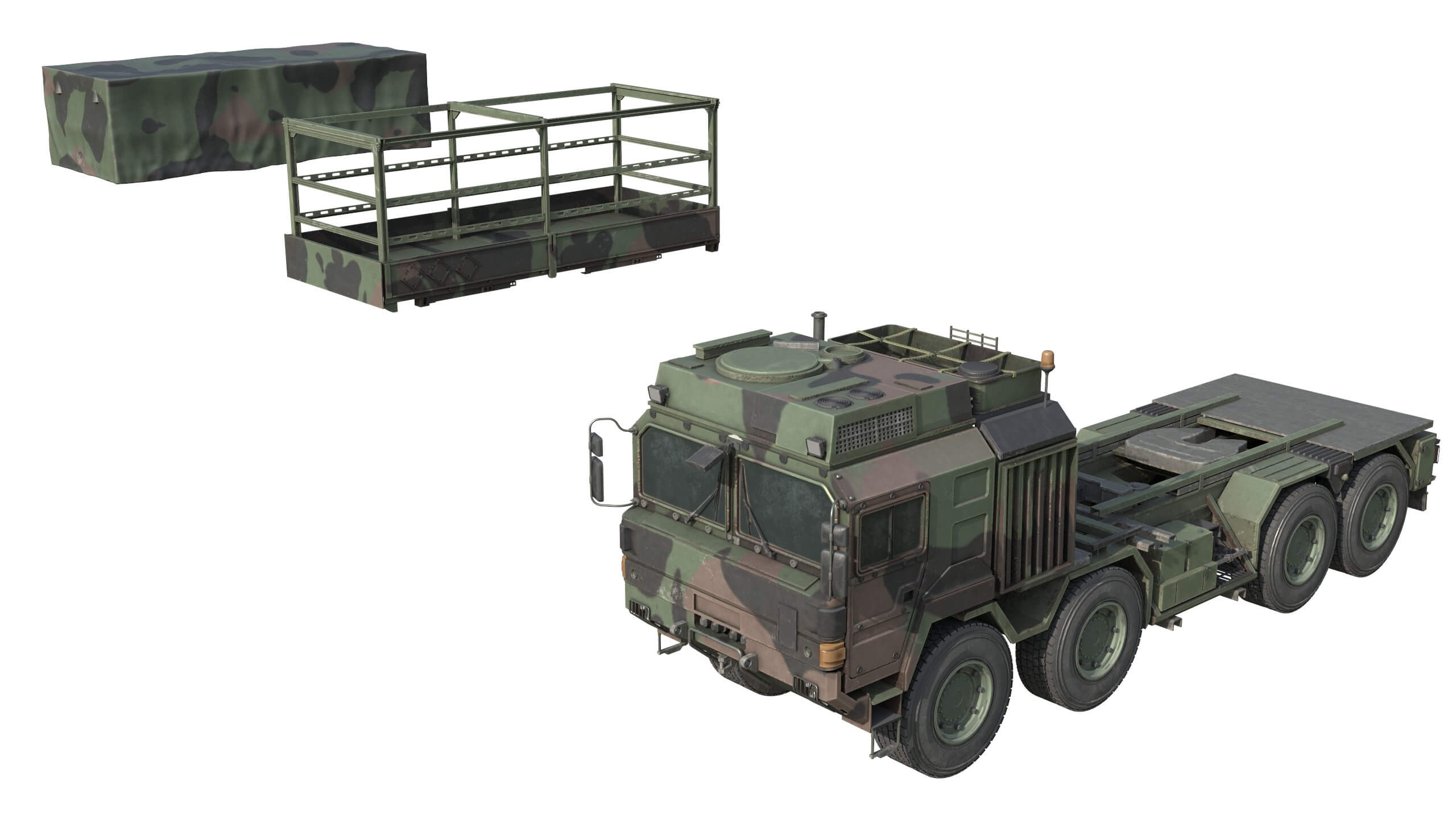 Rheinmetall Man Military Truck Utf Wls 3D Model by 3dstudio