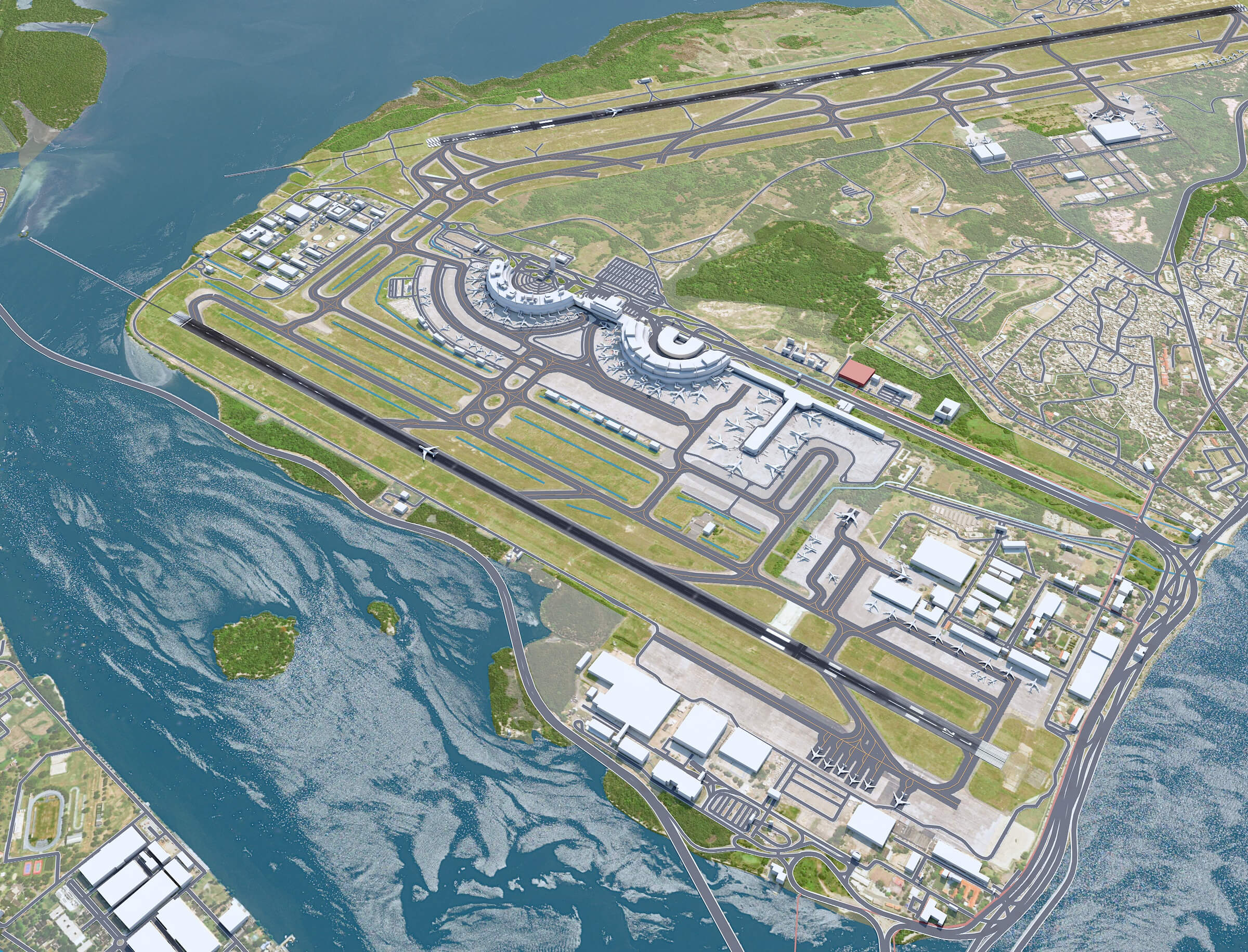 Rio De Janeiro Tom Jobim International Airport 3D Model by 3dstudio