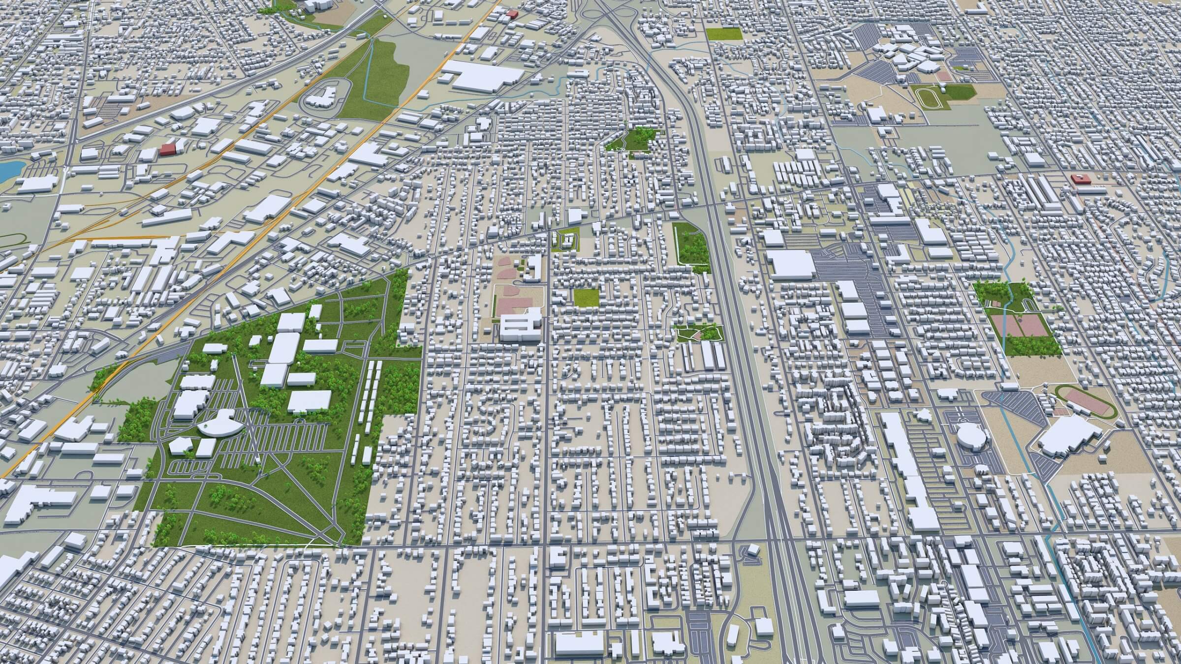 Salem, Oregon USA 50km 3D Model by 3dstudio