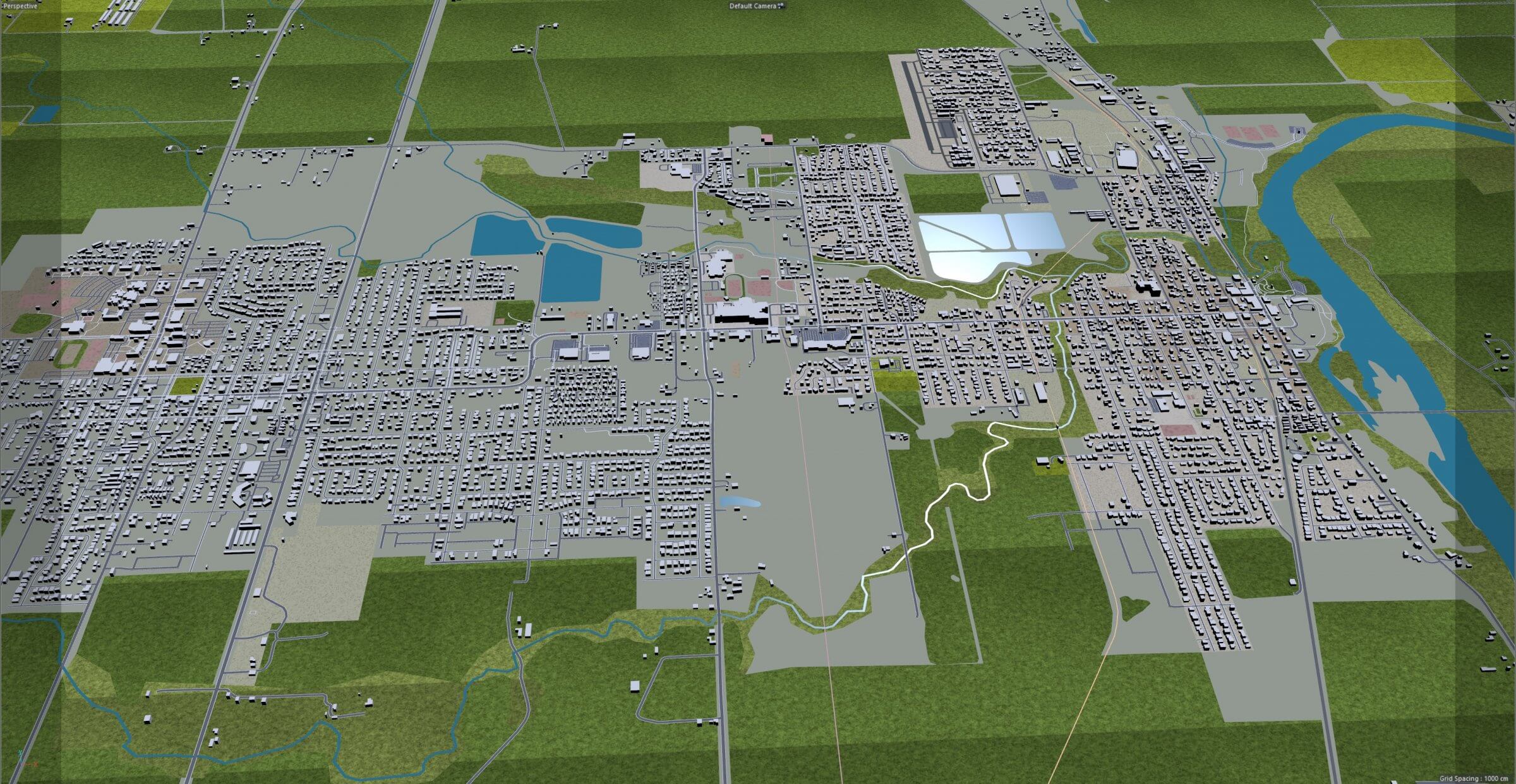 Salem, Oregon USA 50km 3D Model by 3dstudio