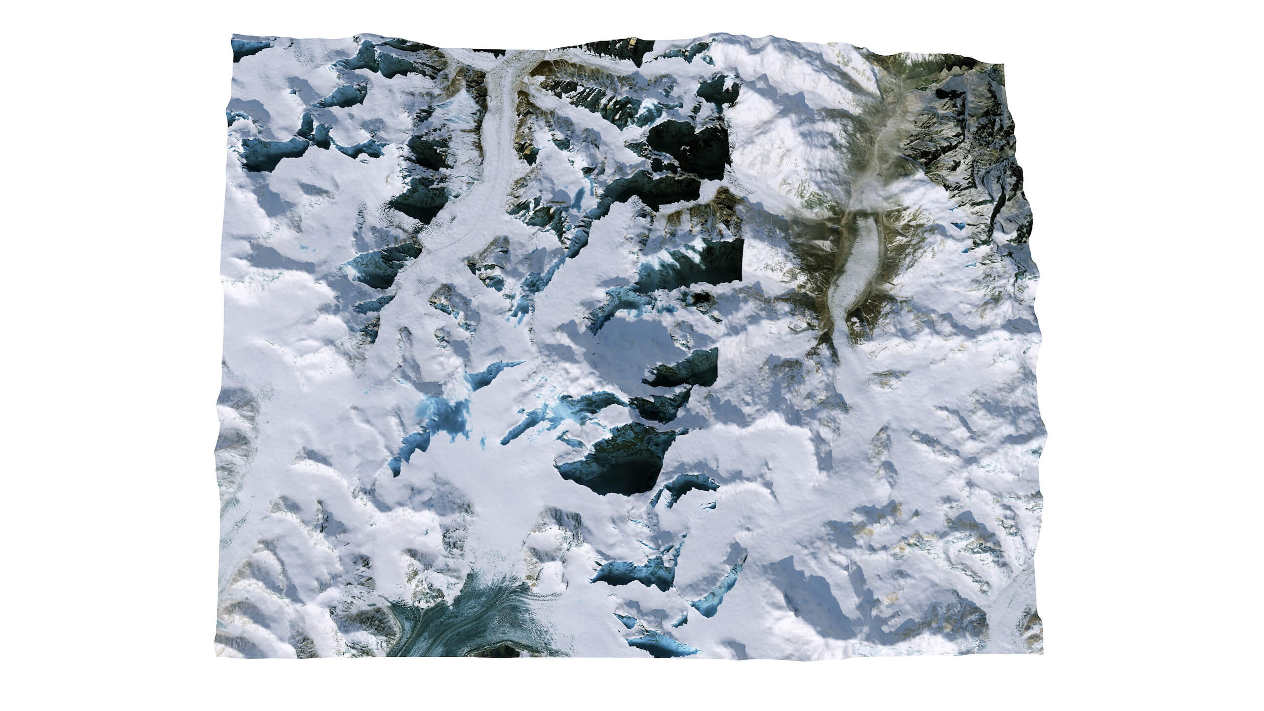 Saltoro Kangri Mountain Pakistan Terrain 3D Model by 3dstudio